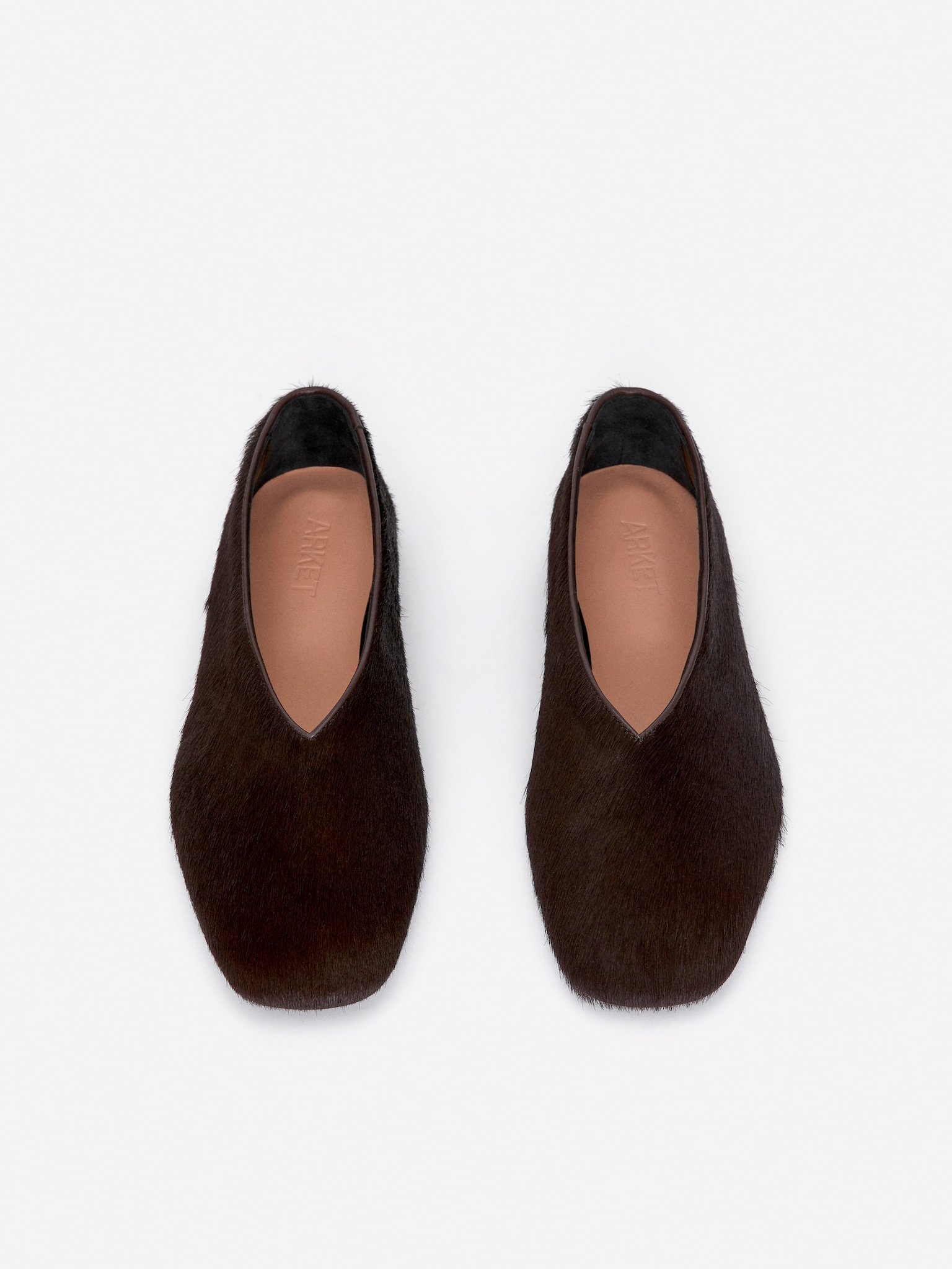 Leather Ballerinas - Brown - 3