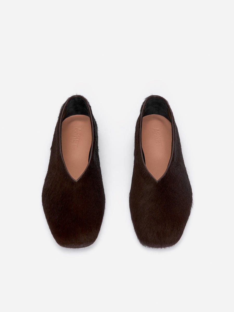 Karmen Black Leather Women's Ballerina