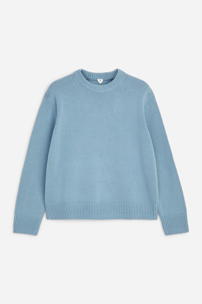Pullover aus schwerem Wollstrick - Blau/Hellgrau meliert/Dunkelblau/Cremeweiß/Knallblau/Anthrazitgrau meliert/Hellgelb - 1