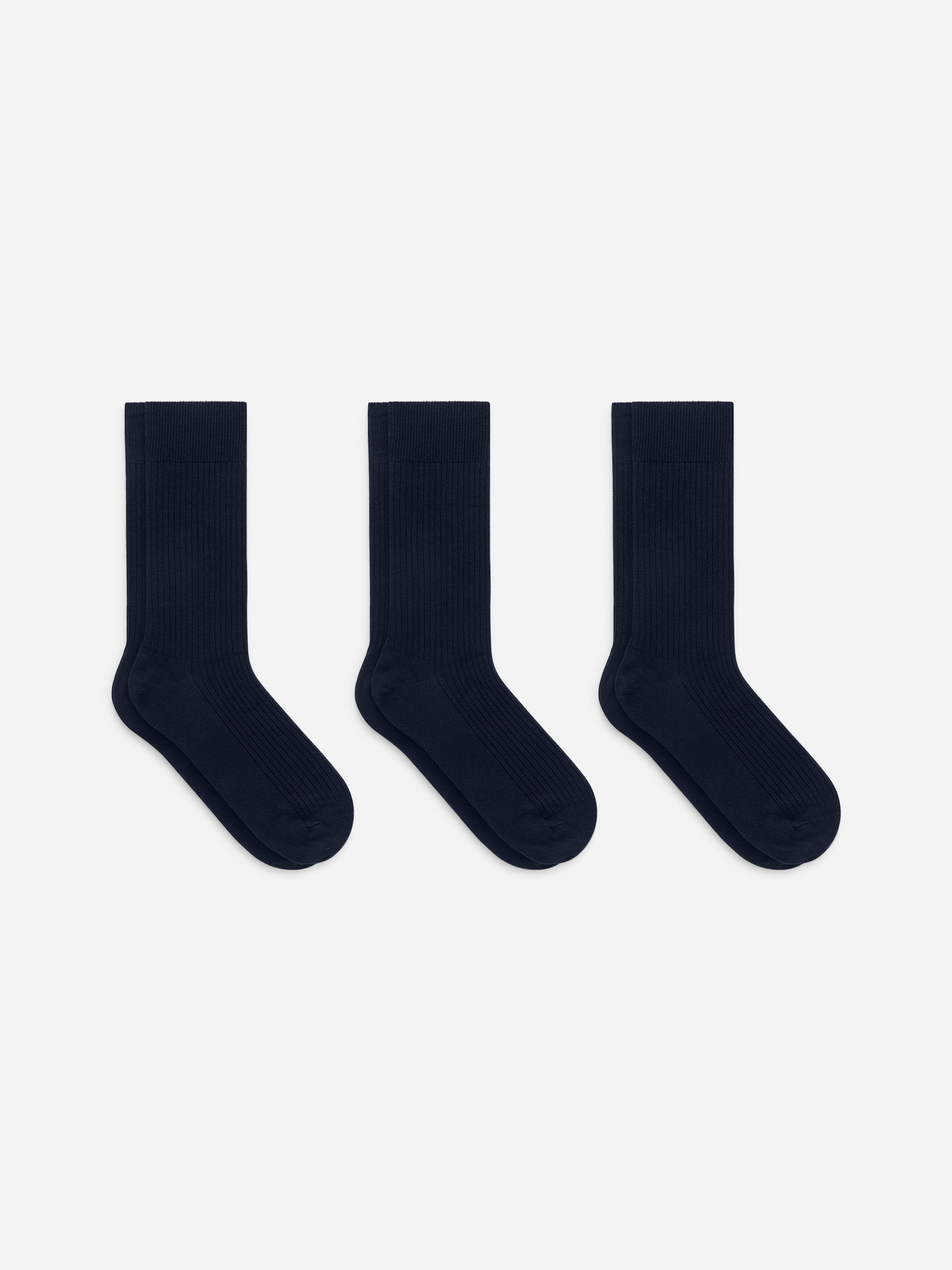 Supima Cotton Rib Socks Set of 3 pairs-#4C5164-14038