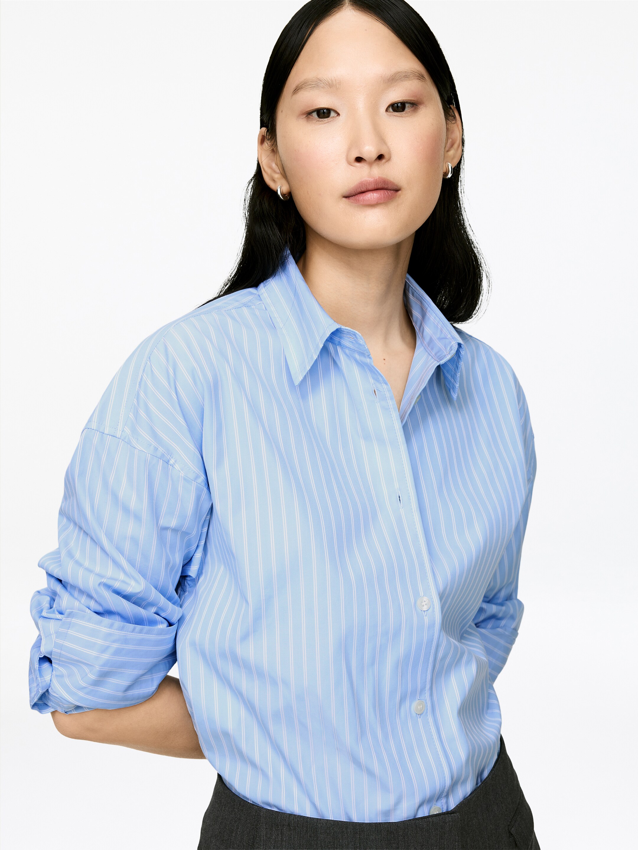 Agrandir l'image: Chemise en coton à manches larges - Bleu ciel - FEMME | H&M CH 2
