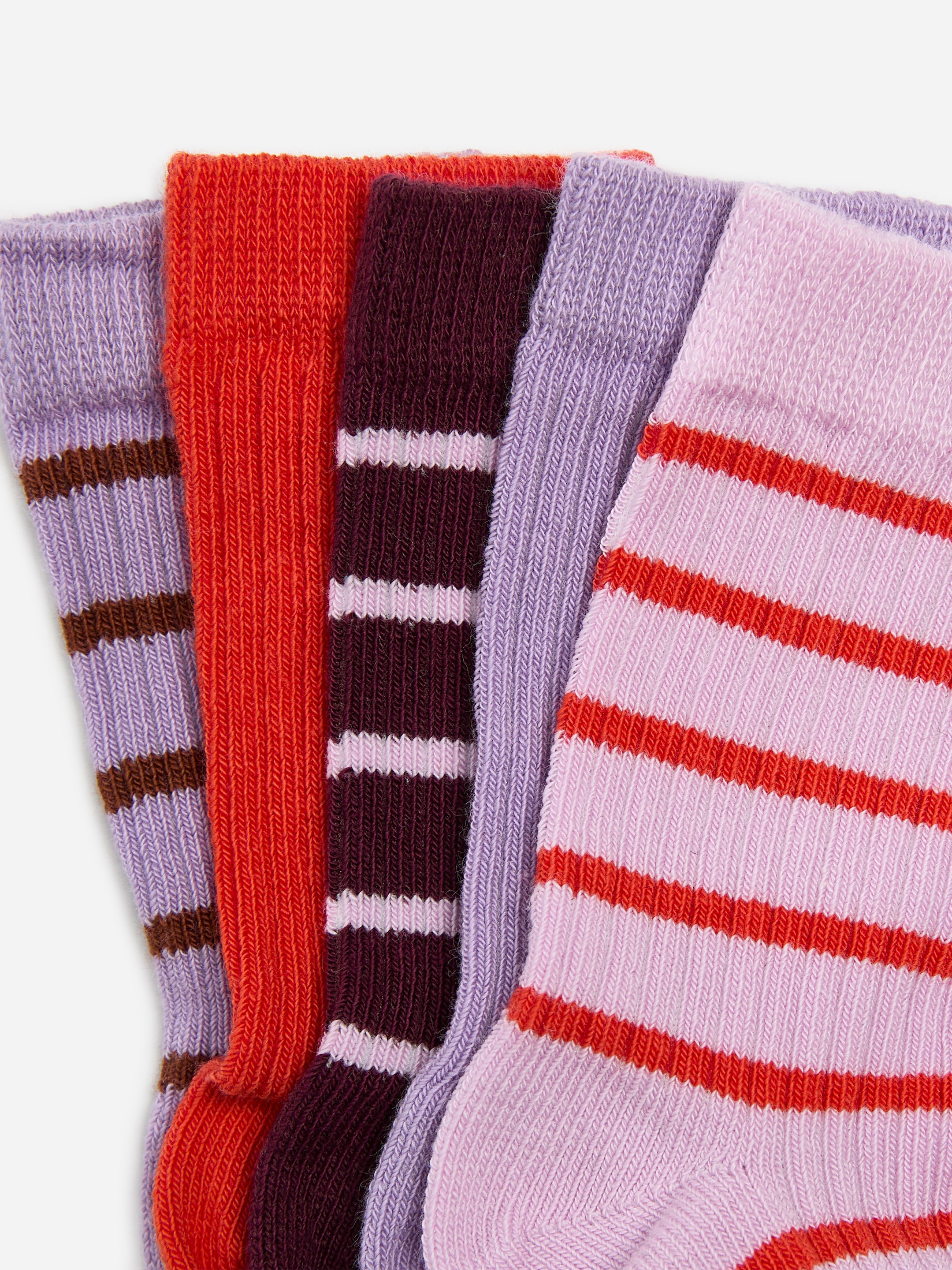 Rib Knit Baby Socks, 5 Pairs - Lilac/Multicolour - Children - StillMedia/DescriptiveDetail - 2