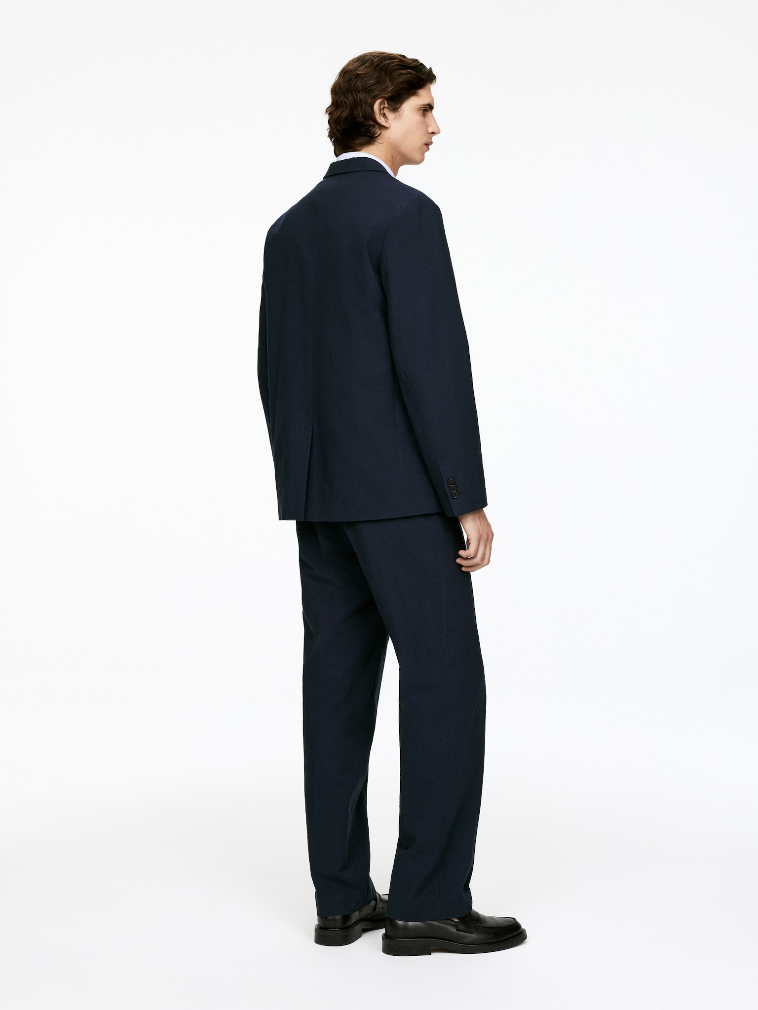 Blazer texturé - Bleu foncé - 3