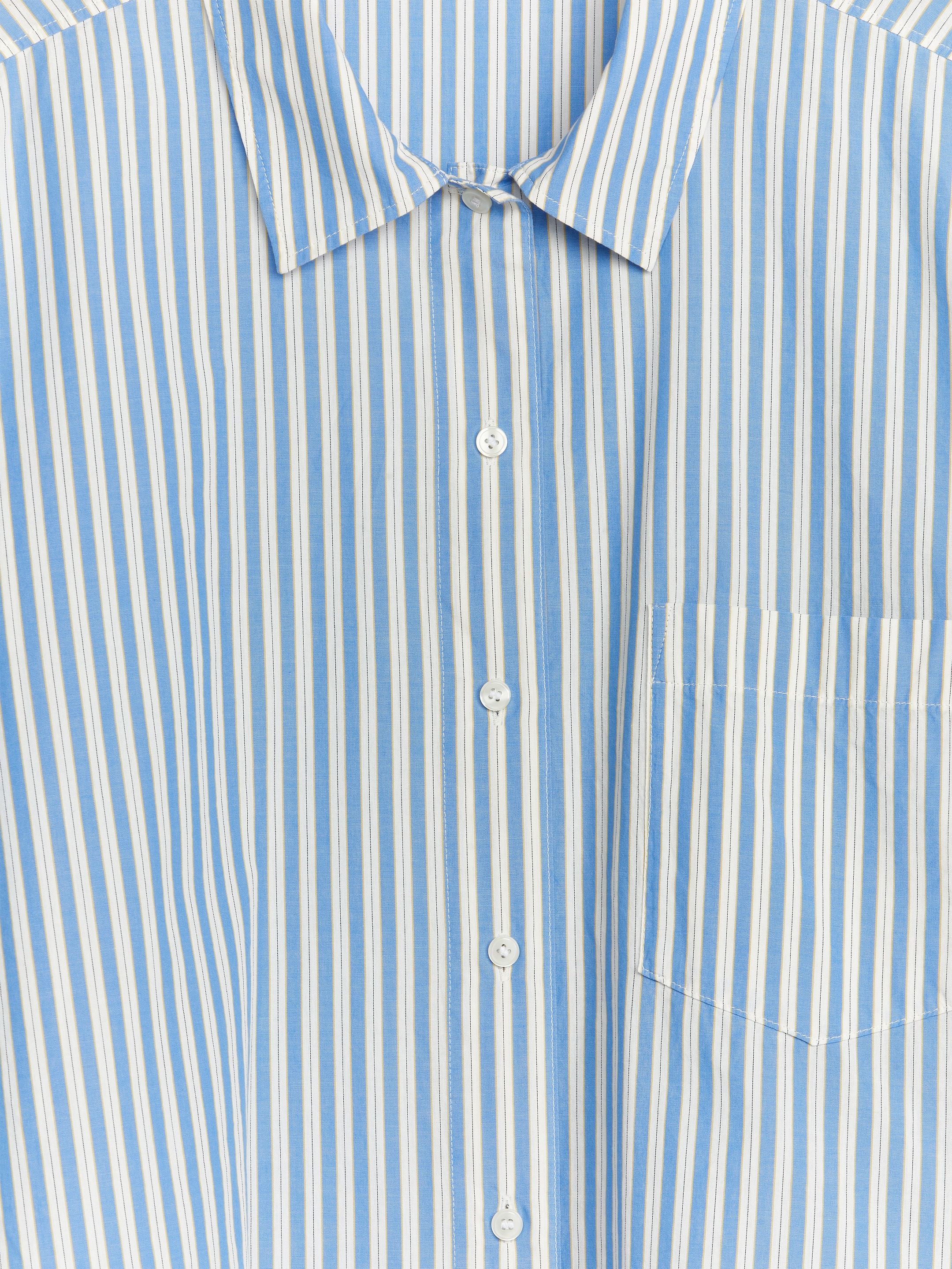 Lös pyjamasskjorta - Vit/blå - Loose fit - Women - StillMedia/DescriptiveDetail - 2