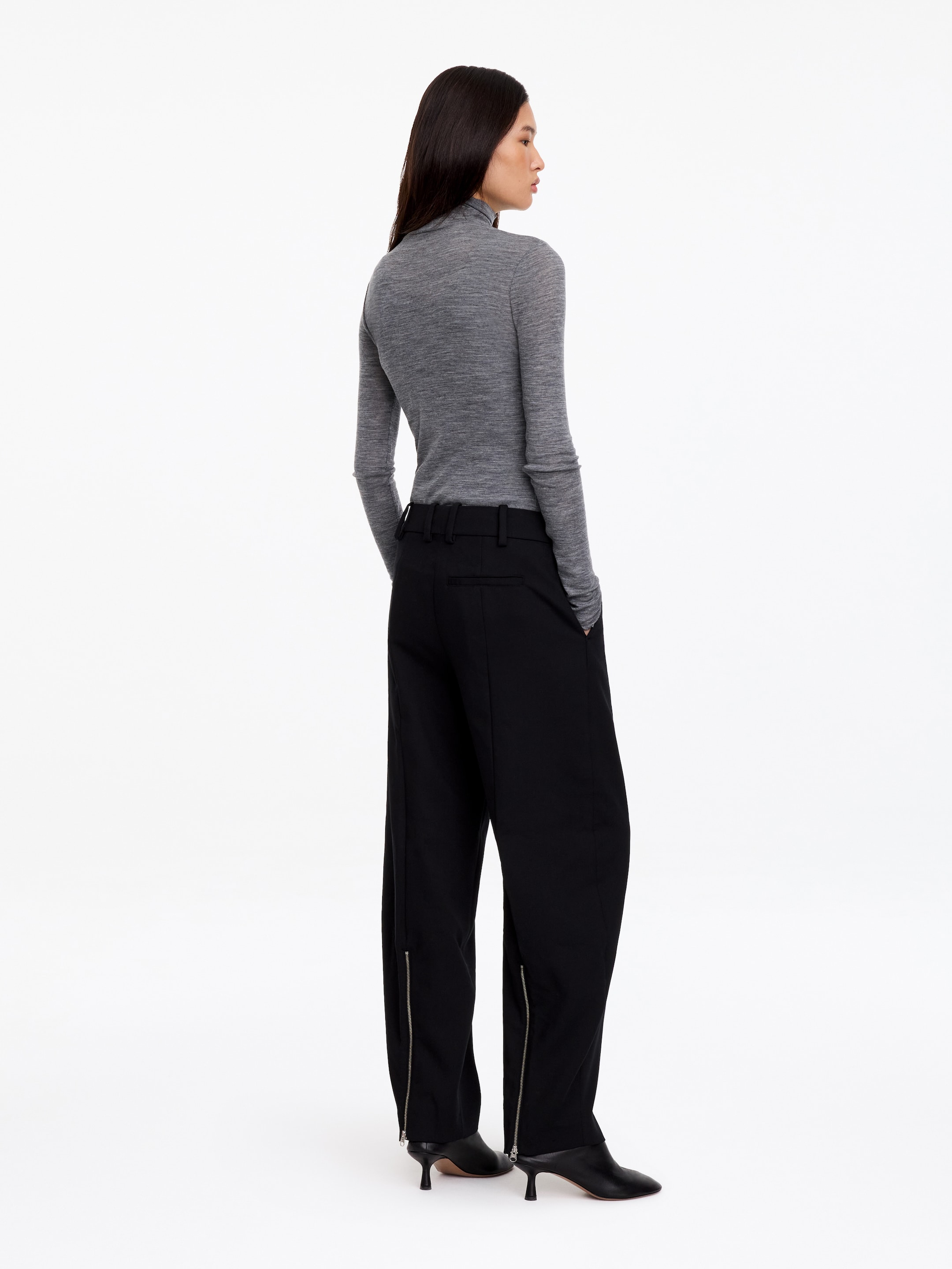 Maglia in lana a collo alto - Grigio - Slim fit - women - StillMedia/Lookbook - 10