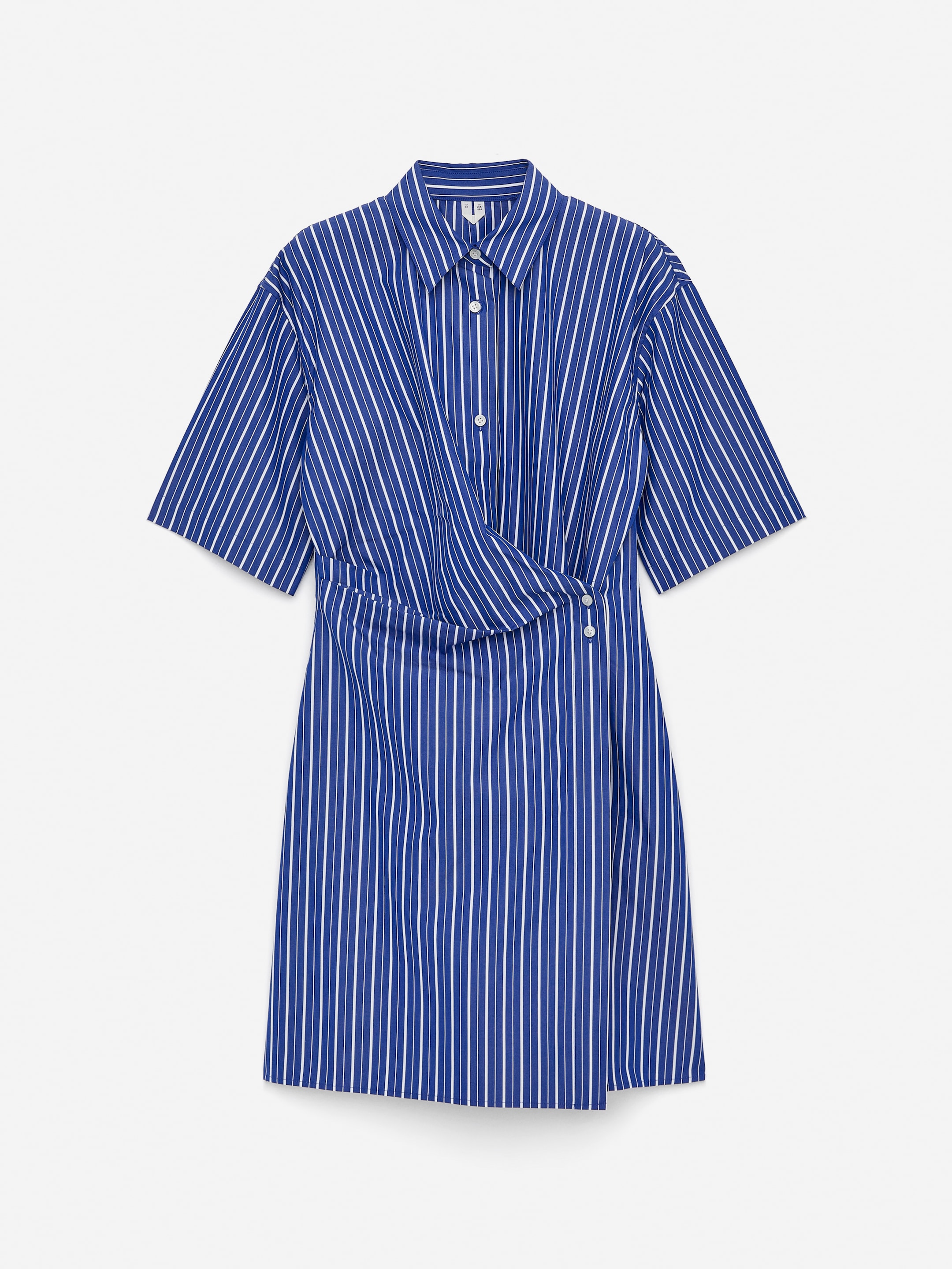 Wrap Shirt Dress - Blue/White - Regular fit - Women - StillMedia/DescriptiveStillLife - 2