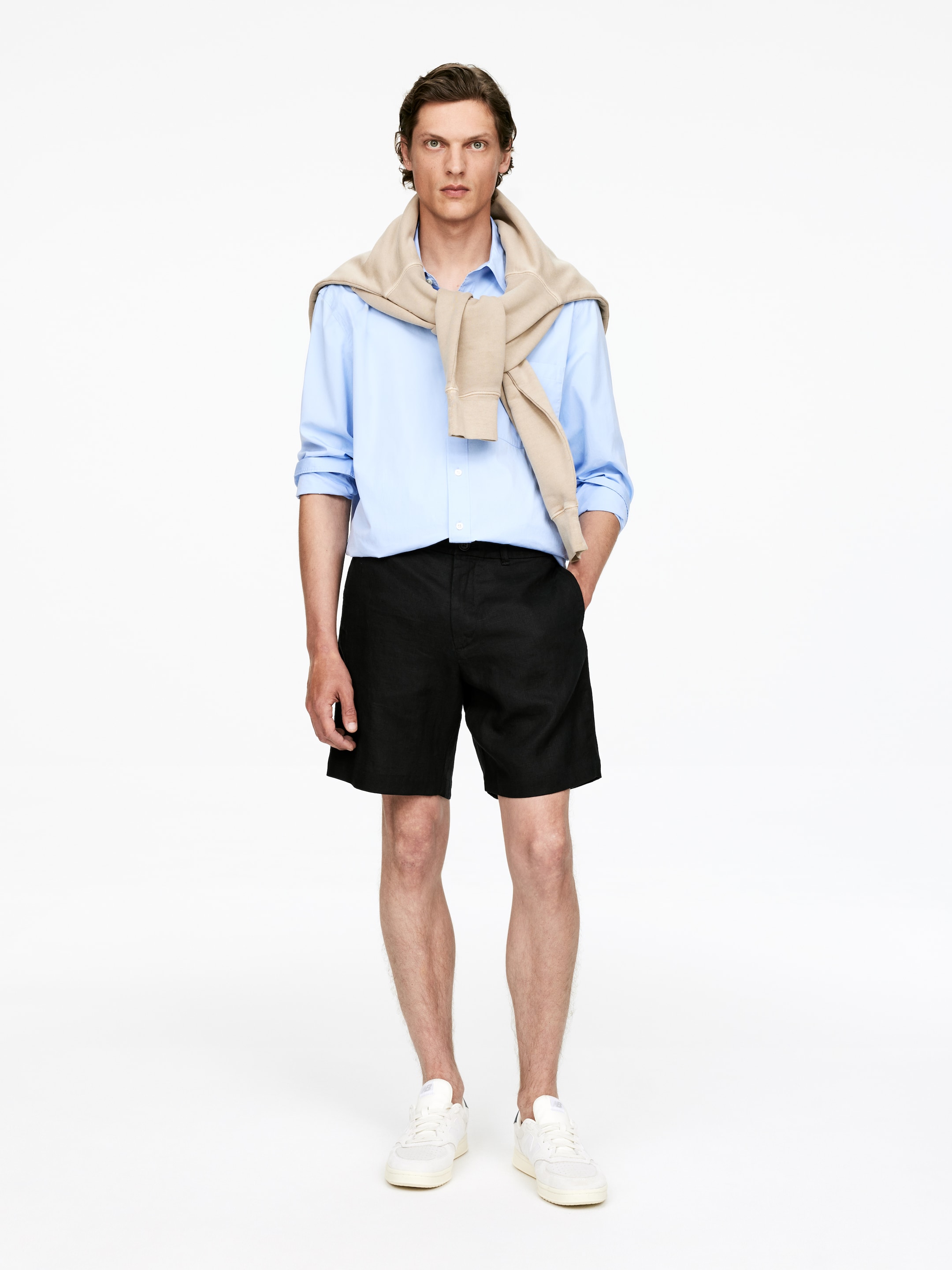 Grösseres Bild ansehen: Leinen-Shorts - Schwarz - HERREN | H&M CH 1