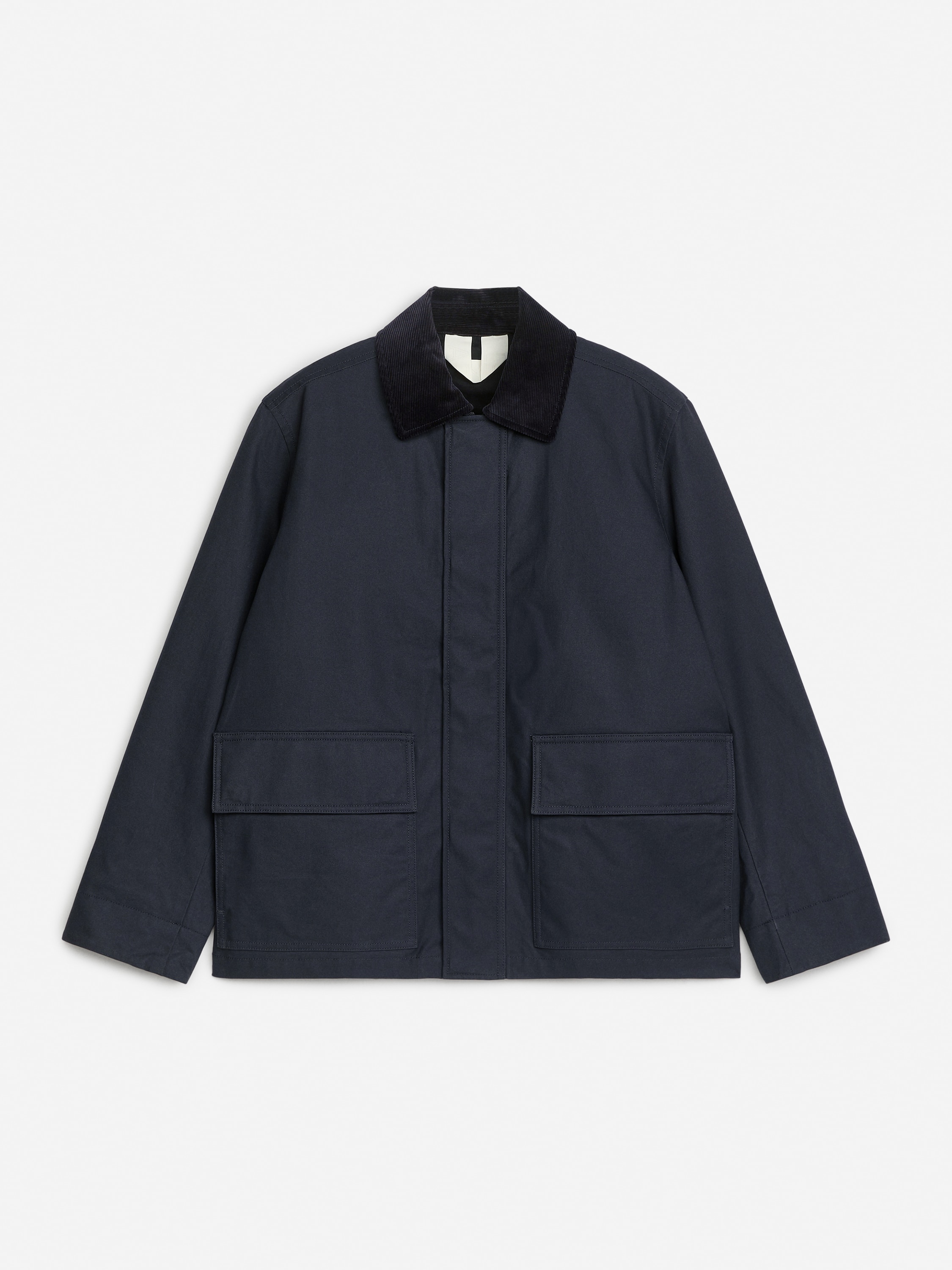 Waxed Cotton Jacket - Dark Blue/Dark Green
