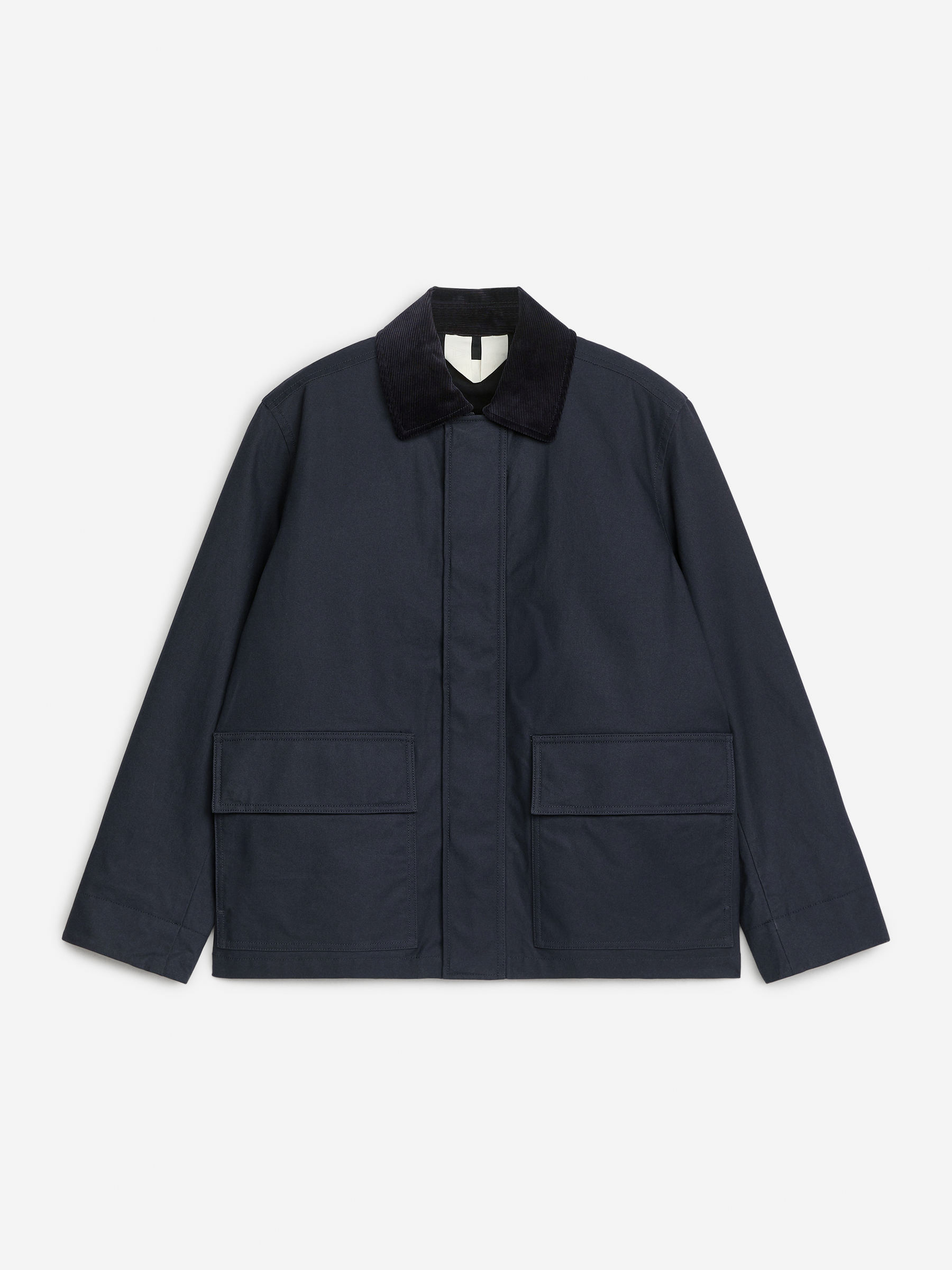 Waxed Cotton Jacket-Blue-16071