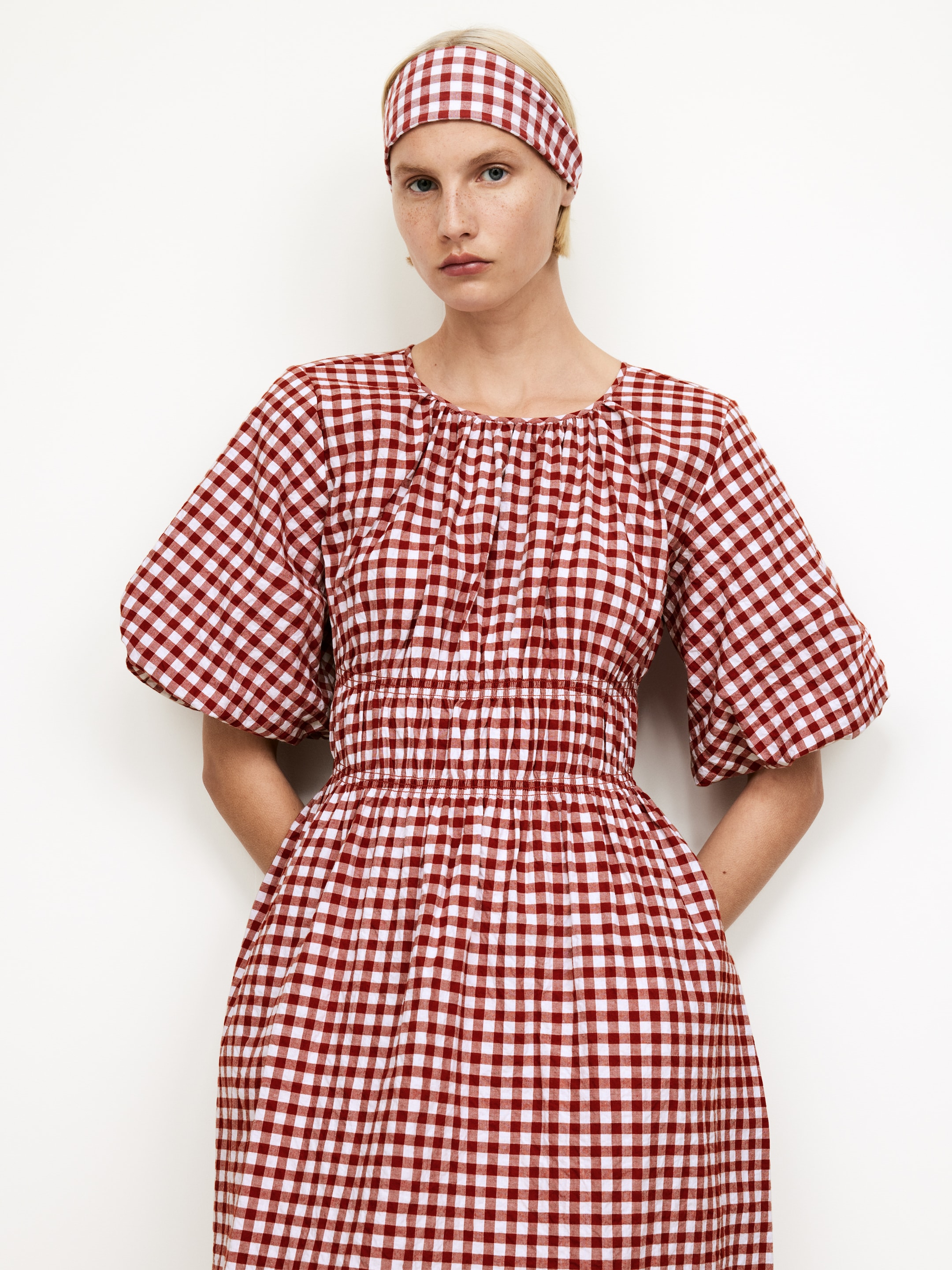 Zobraziť väčší obrázok: Kockované šaty - Hrdzavá/Biela - ŽENY | H&M SK 4