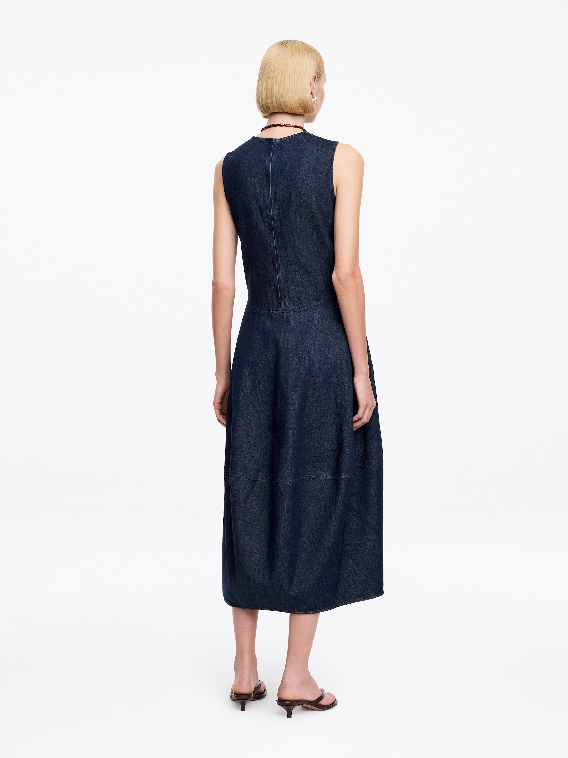 Barrel Denim Dress - Dark Blue - Regular fit - Women - StillMedia/Lookbook - 4