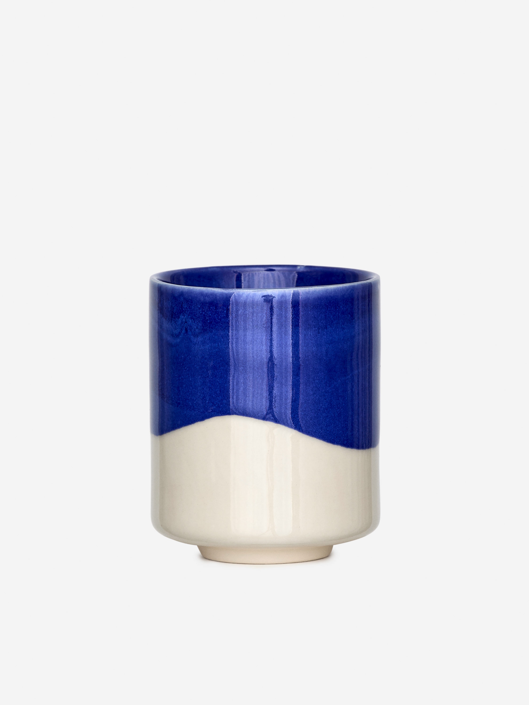 Stoneware Cups Set of 2 - Off White/Blue Dip - Homeware - StillMedia/DescriptiveStillLife - 2