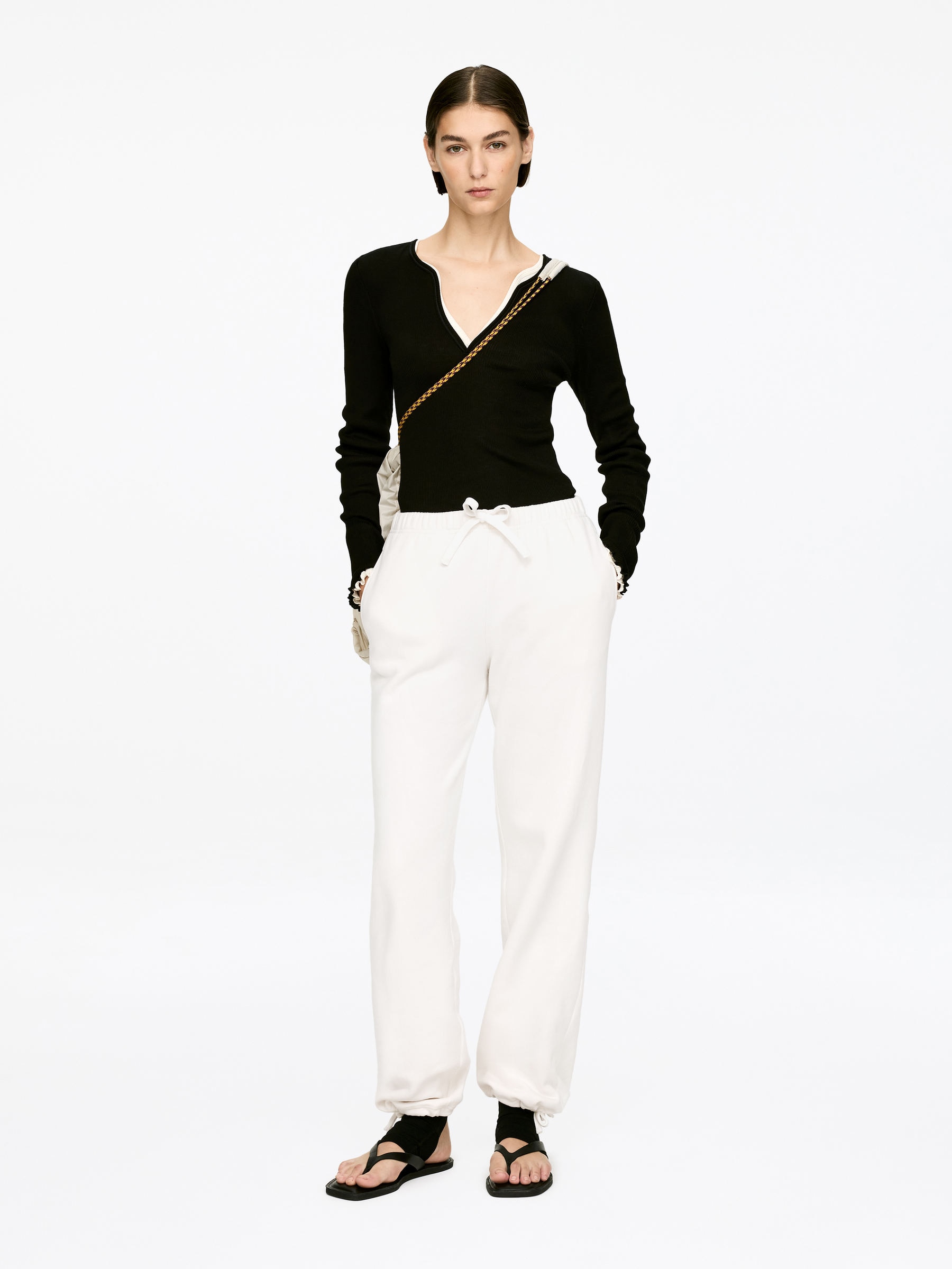 Cotton Sweatpants-#F4F3E9-17312