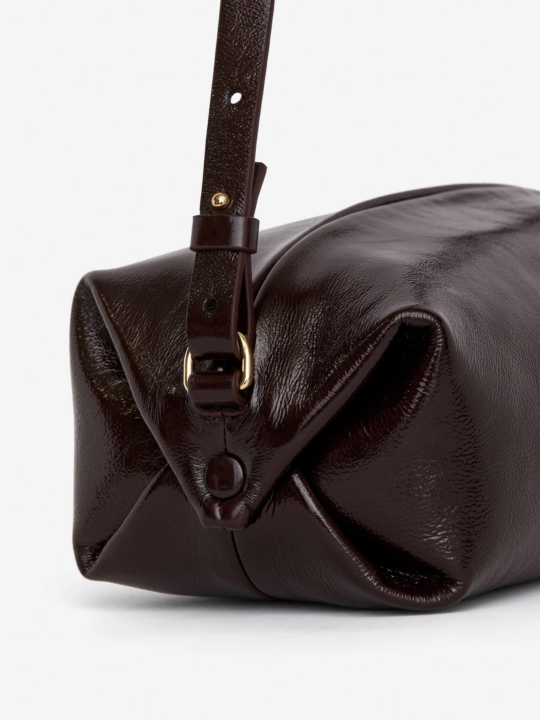 Lacquered Crossbody Bag - Burgundy - Women - StillMedia/DescriptiveDetail - 3