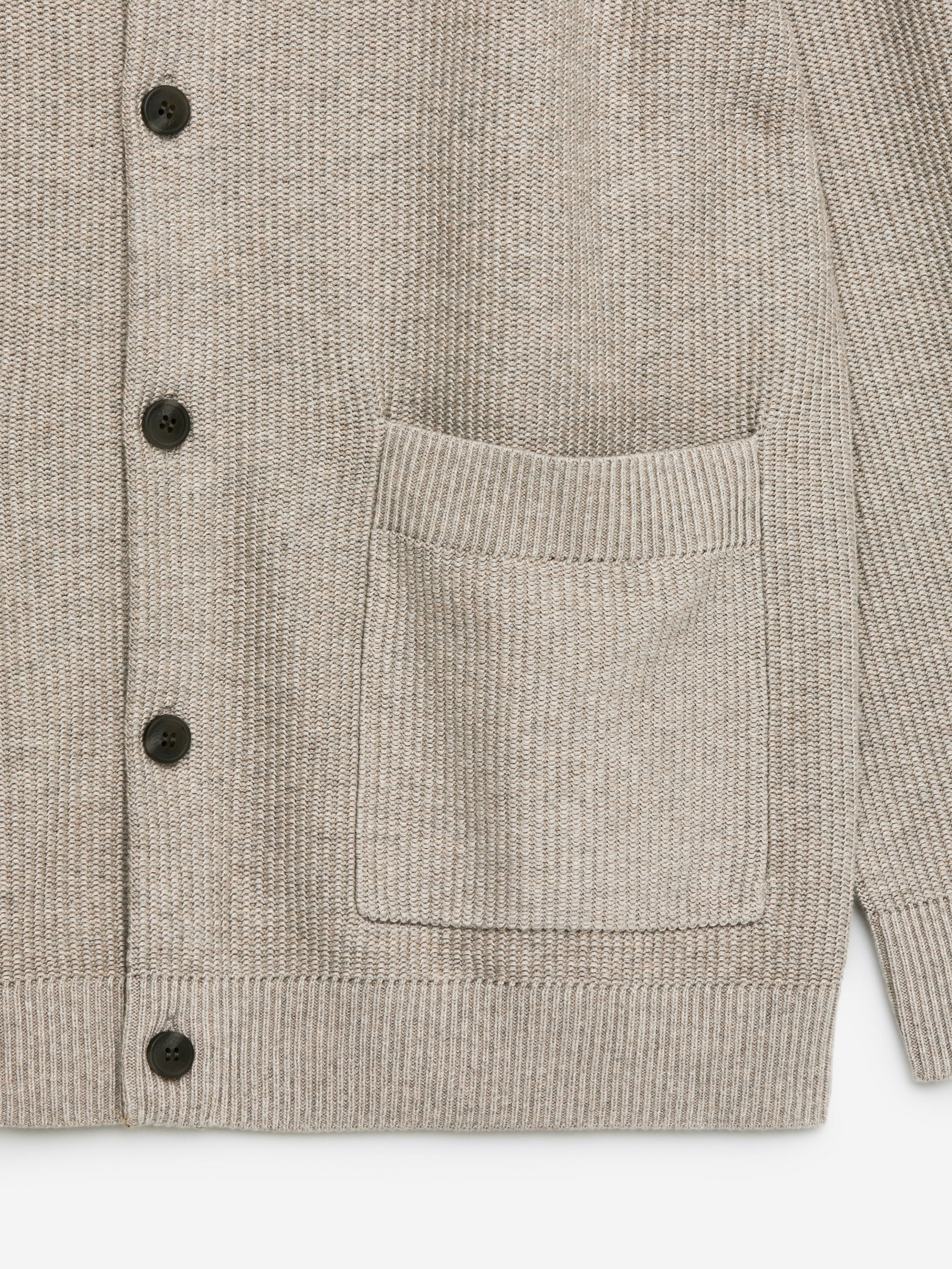 Strickjacke aus Baumwolle - Taupe - Regular Fit - Herren - StillMedia/DescriptiveDetail - 2