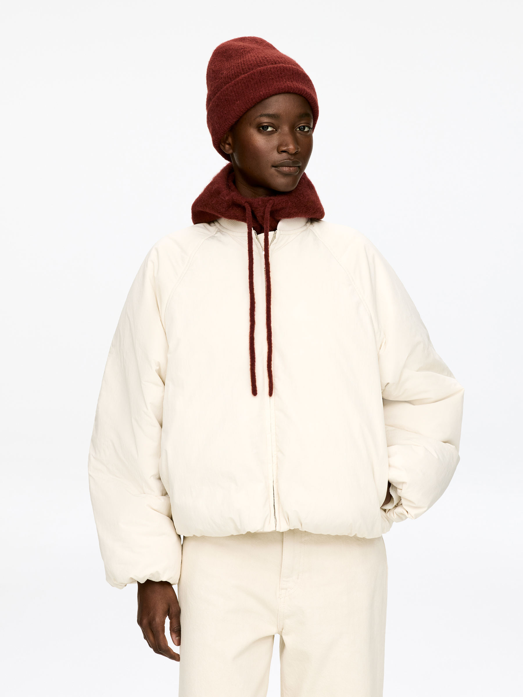 Alpaca-Wool Blend Beanie - Rust - Women - StillMedia/Lookbook - 2