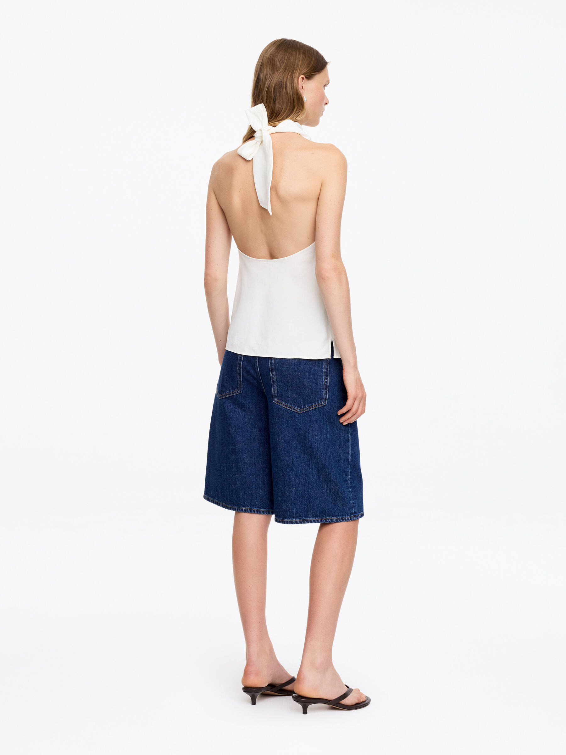 Haut dos nu en lin mélangé - Blanc - Regular fit - Femme - StillMedia/Lookbook - 3