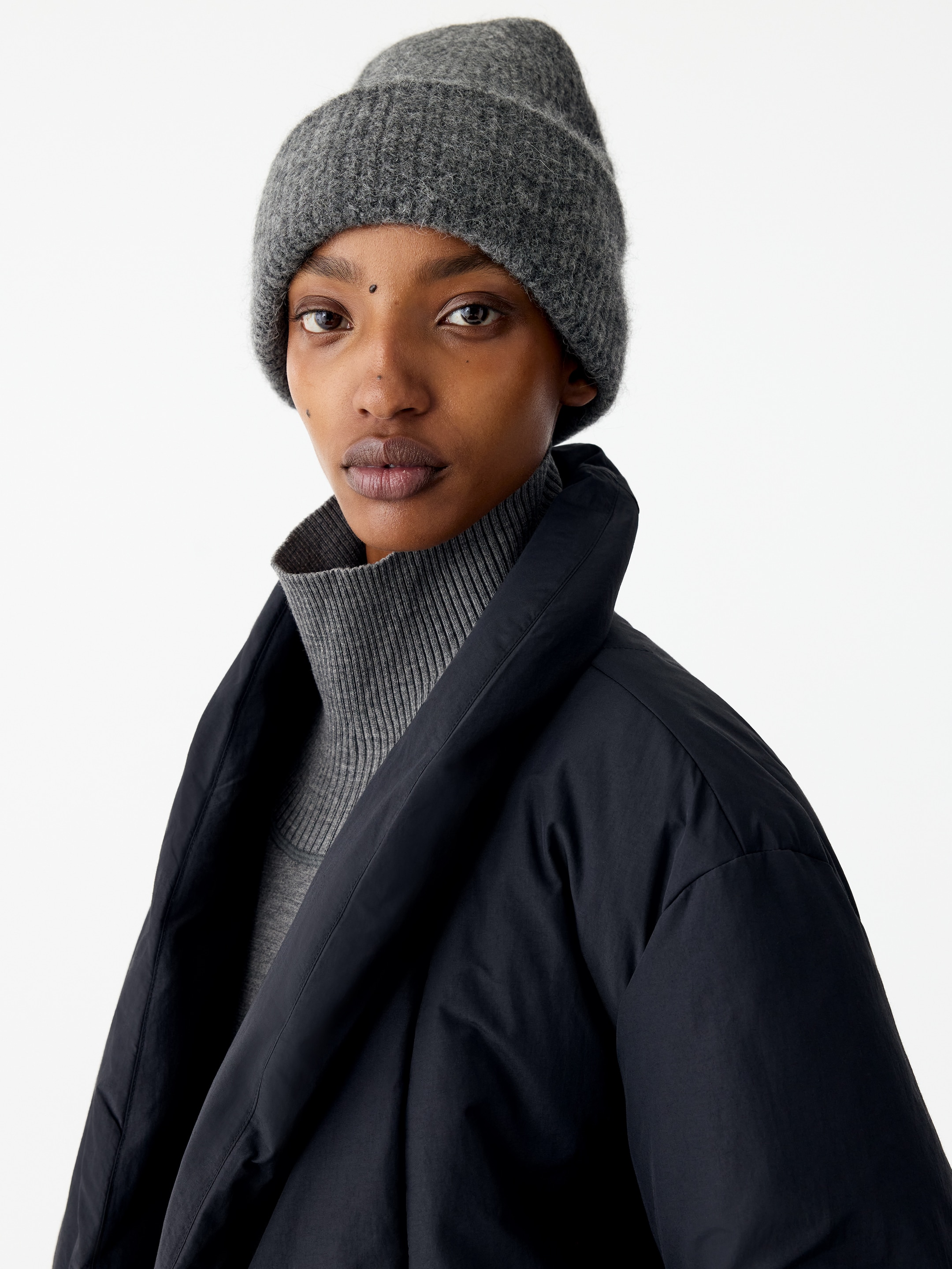 Berretto in misto alpaca e lana - Grigio scuro - women - StillMedia/Lookbook - 9