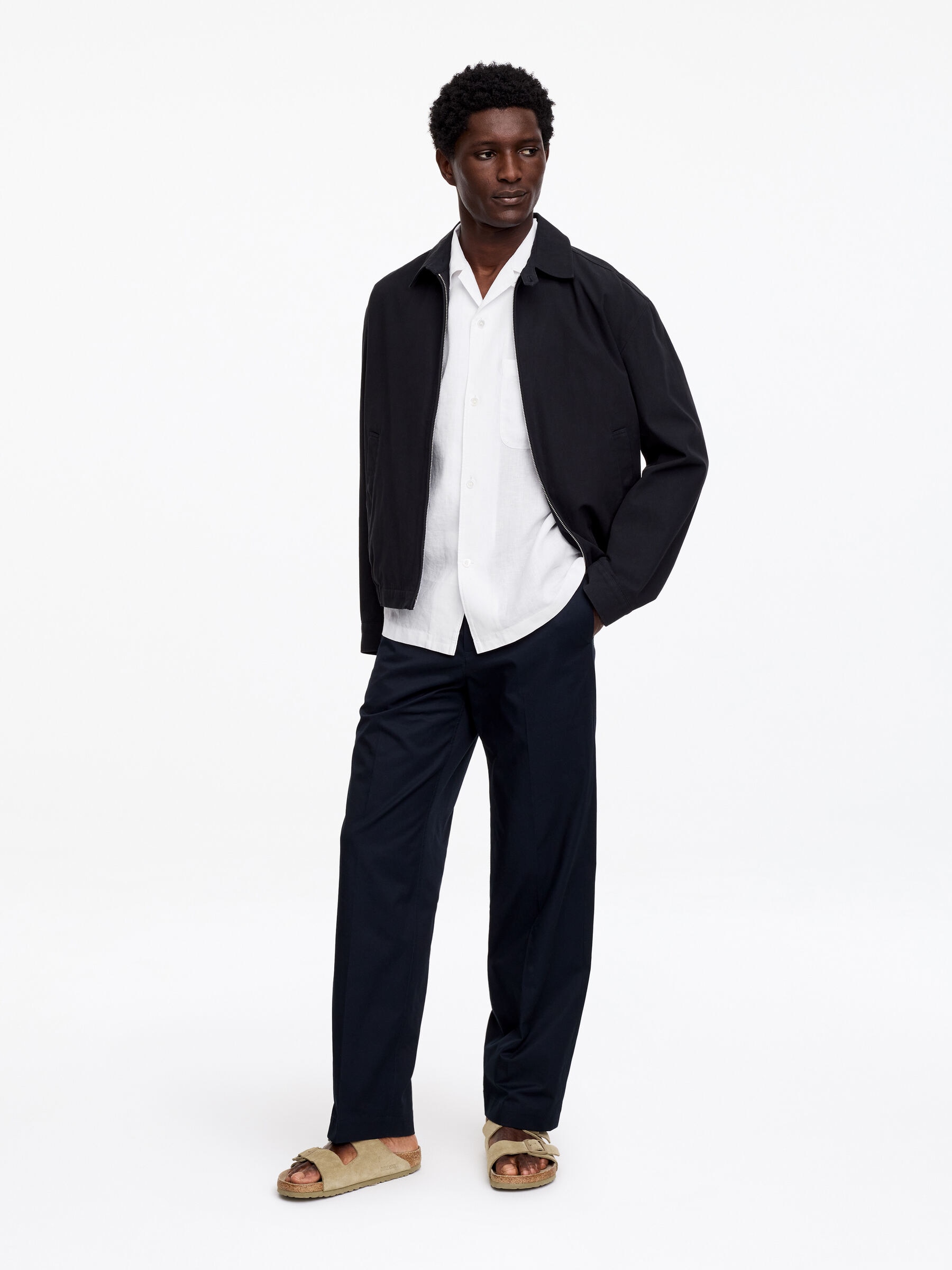 Relaxed Linen Resort Shirt - White - Relaxed fit - Men - StillMedia/Lookbook - 4