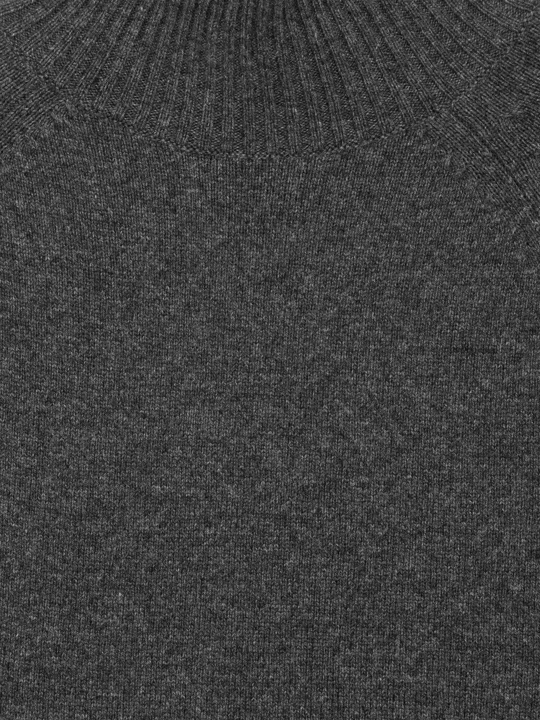 Roll-Neck Wool Jumper - Dark Grey Melange - Regular fit - Women - StillMedia/DescriptiveDetail - 2