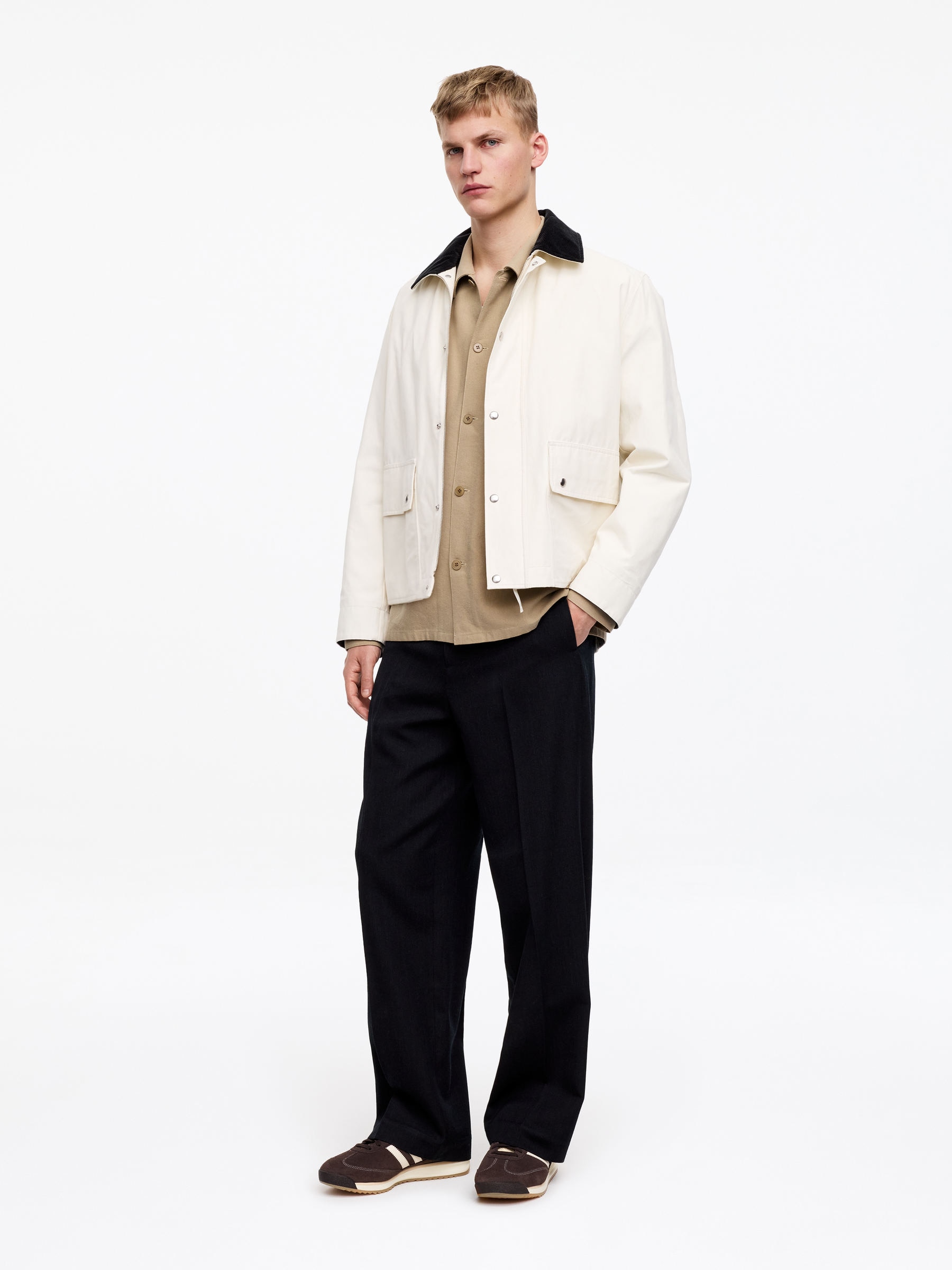 Surchemise en toile en mélange Tencel - Beige - Relaxed fit - Homme - StillMedia/Lookbook - 4