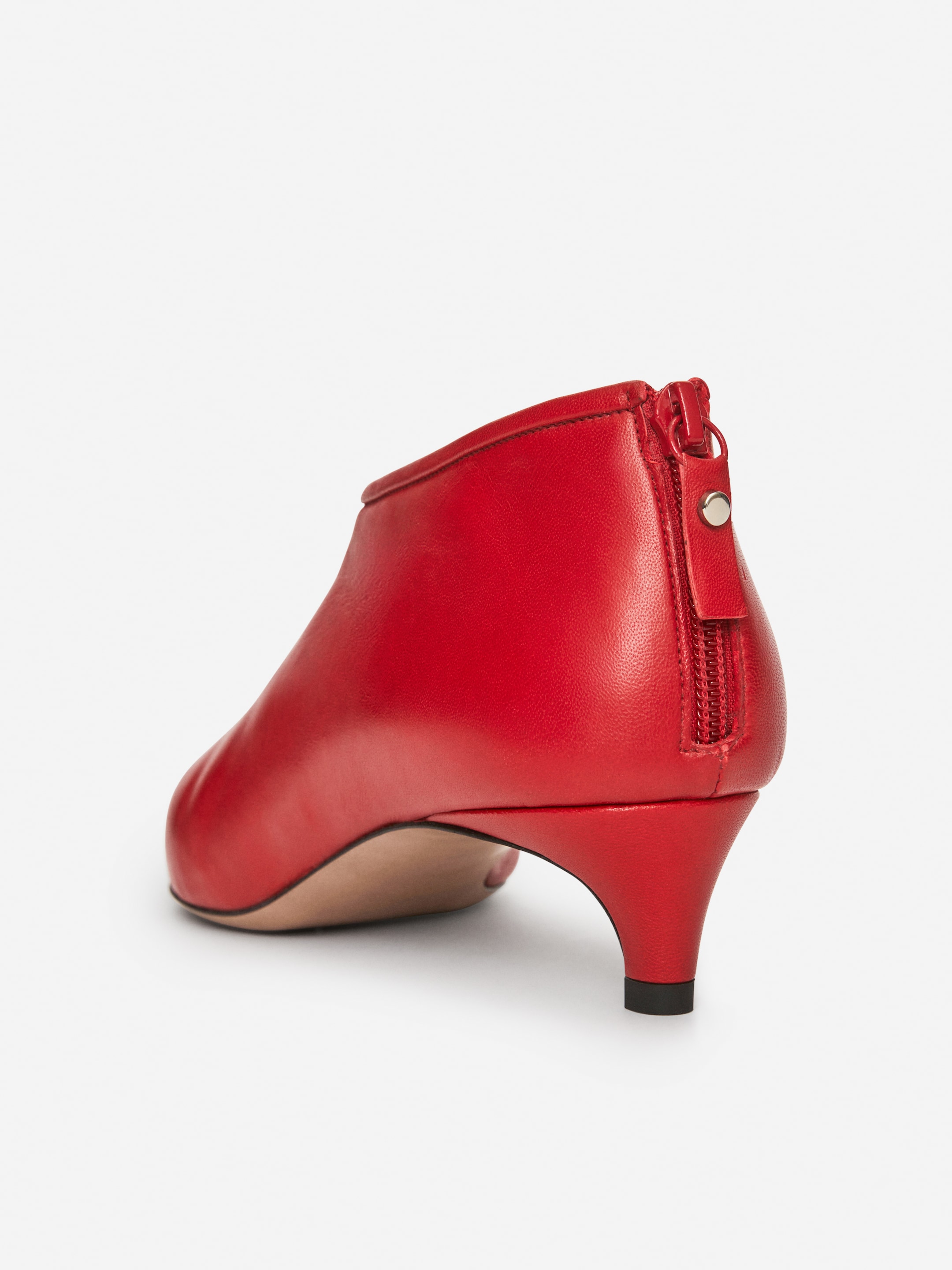 Zobacz większy obraz: Skórzane buty do kostki - Czerwony - ONA | H&M PL 4