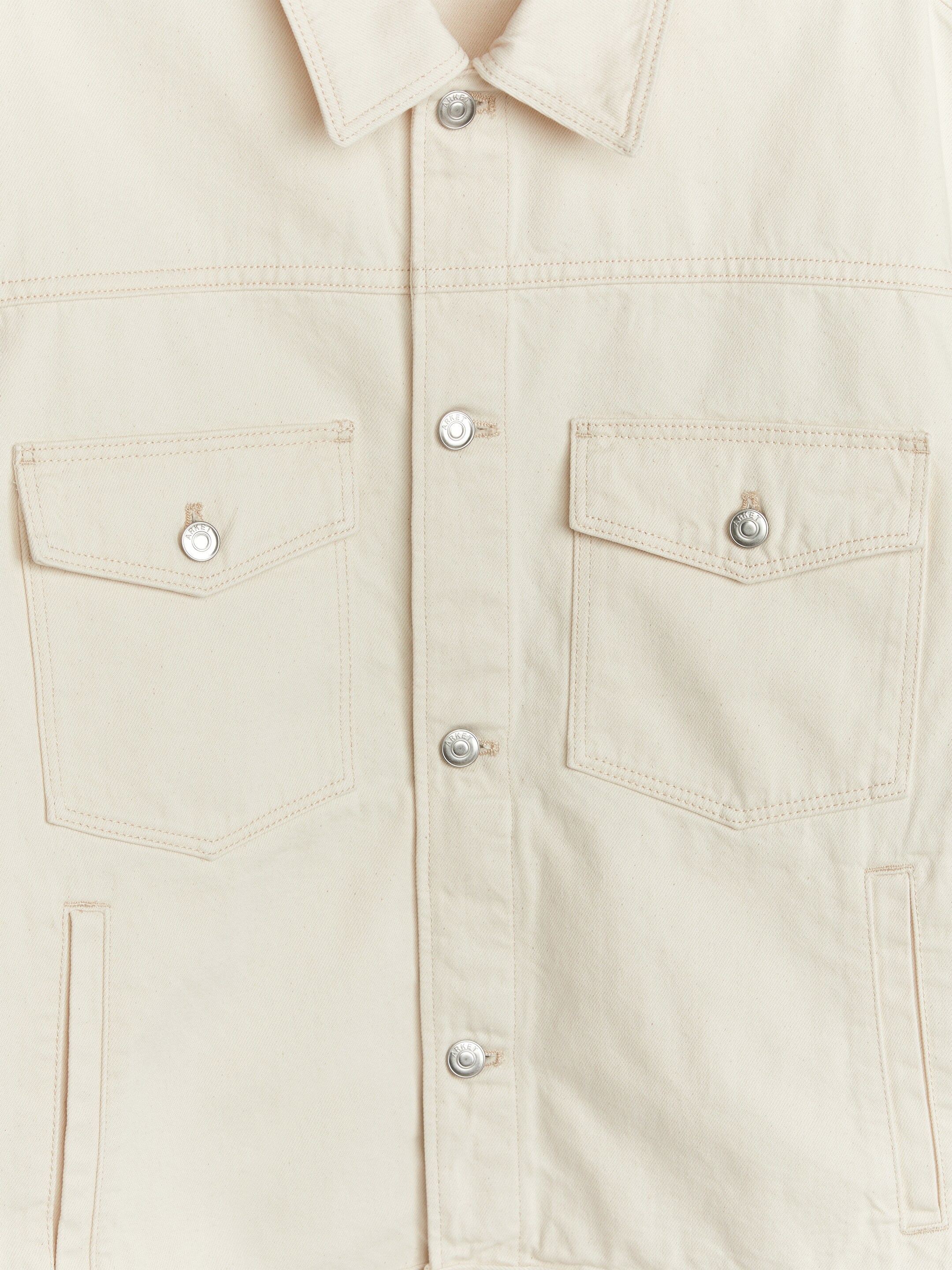 Ingrandisci l'immagine: Undyed Denim Jacket - Ecru - UOMO | H&M CH 2