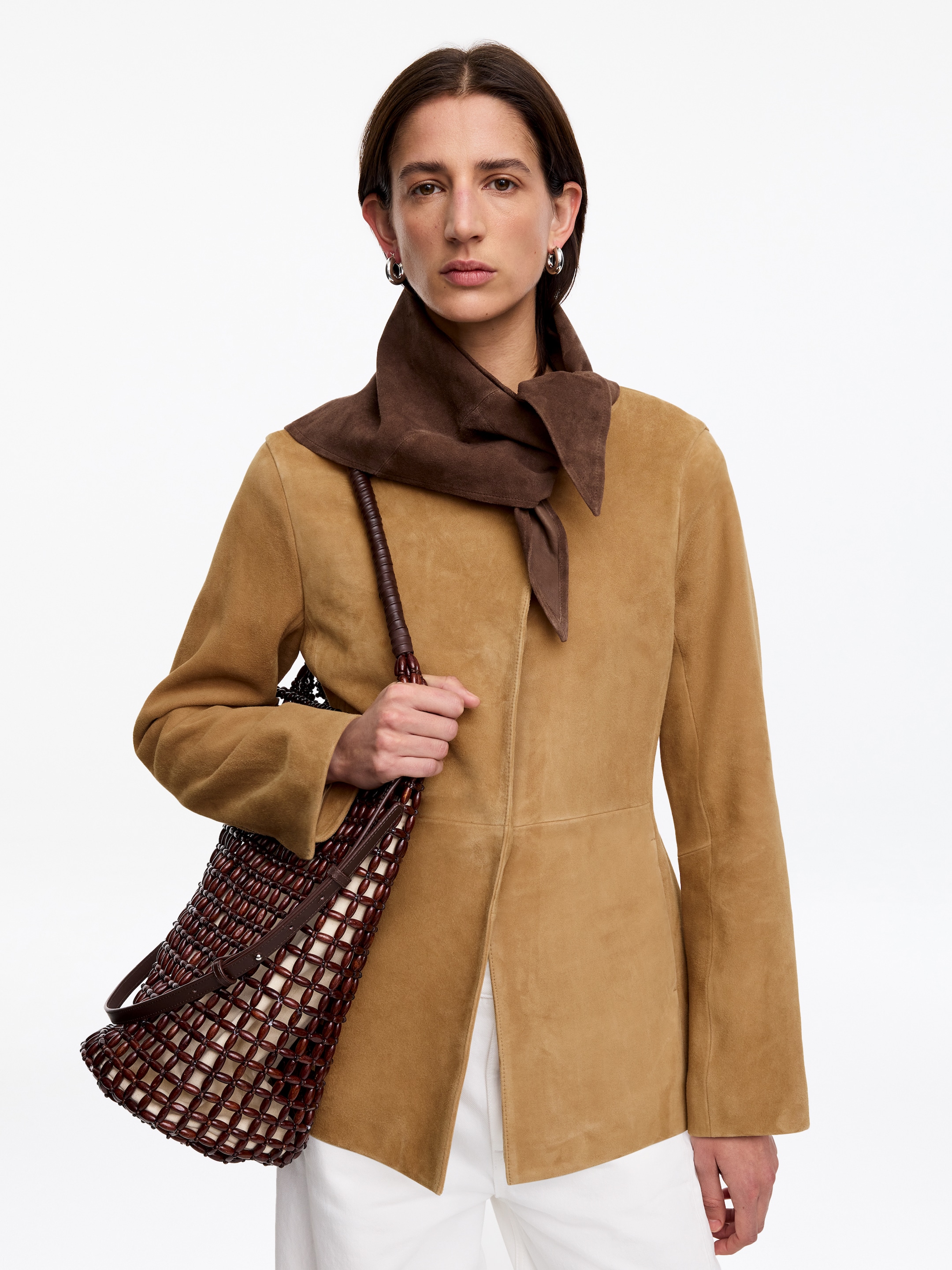 Giacca in pelle scamosciata - Beige - Regular fit - Women - StillMedia/Lookbook - 8