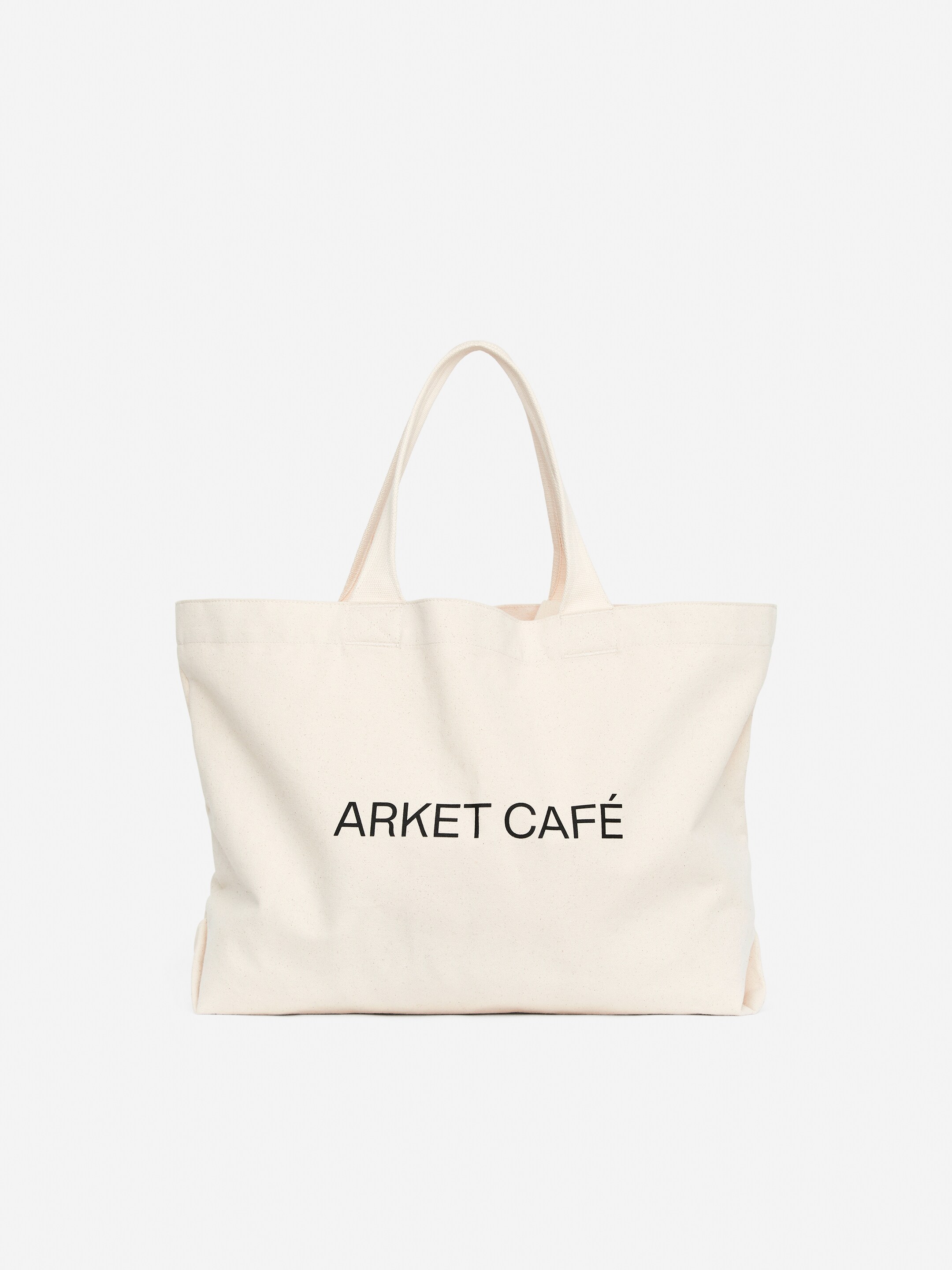 Ingrandisci l'immagine: ARKET CAFÉ Canvas Tote - Off White/Black - UOMO | H&M CH 1