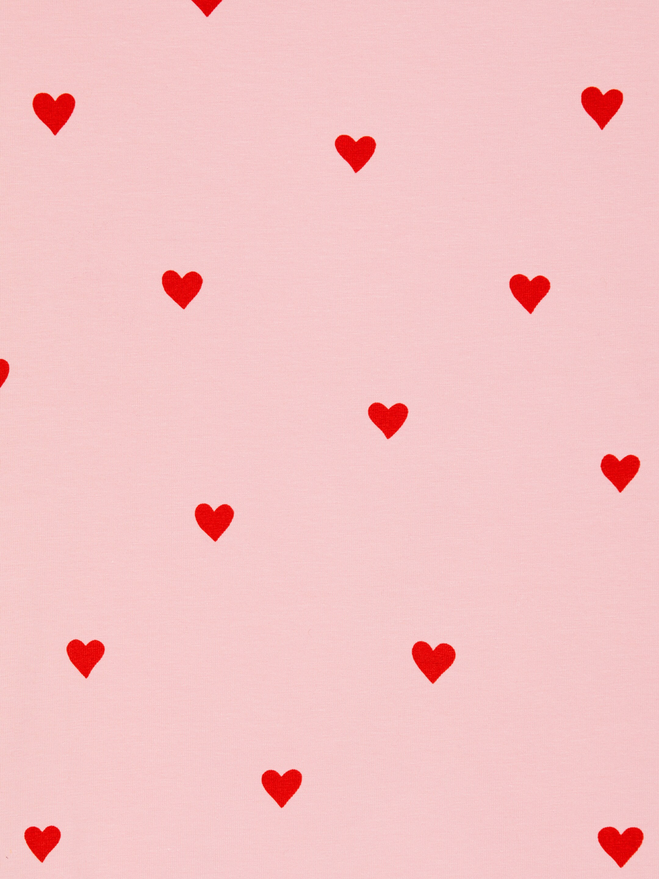 Short Jersey Pyjama Set - Pink/Red Hearts - Children - StillMedia/DescriptiveDetail - 1