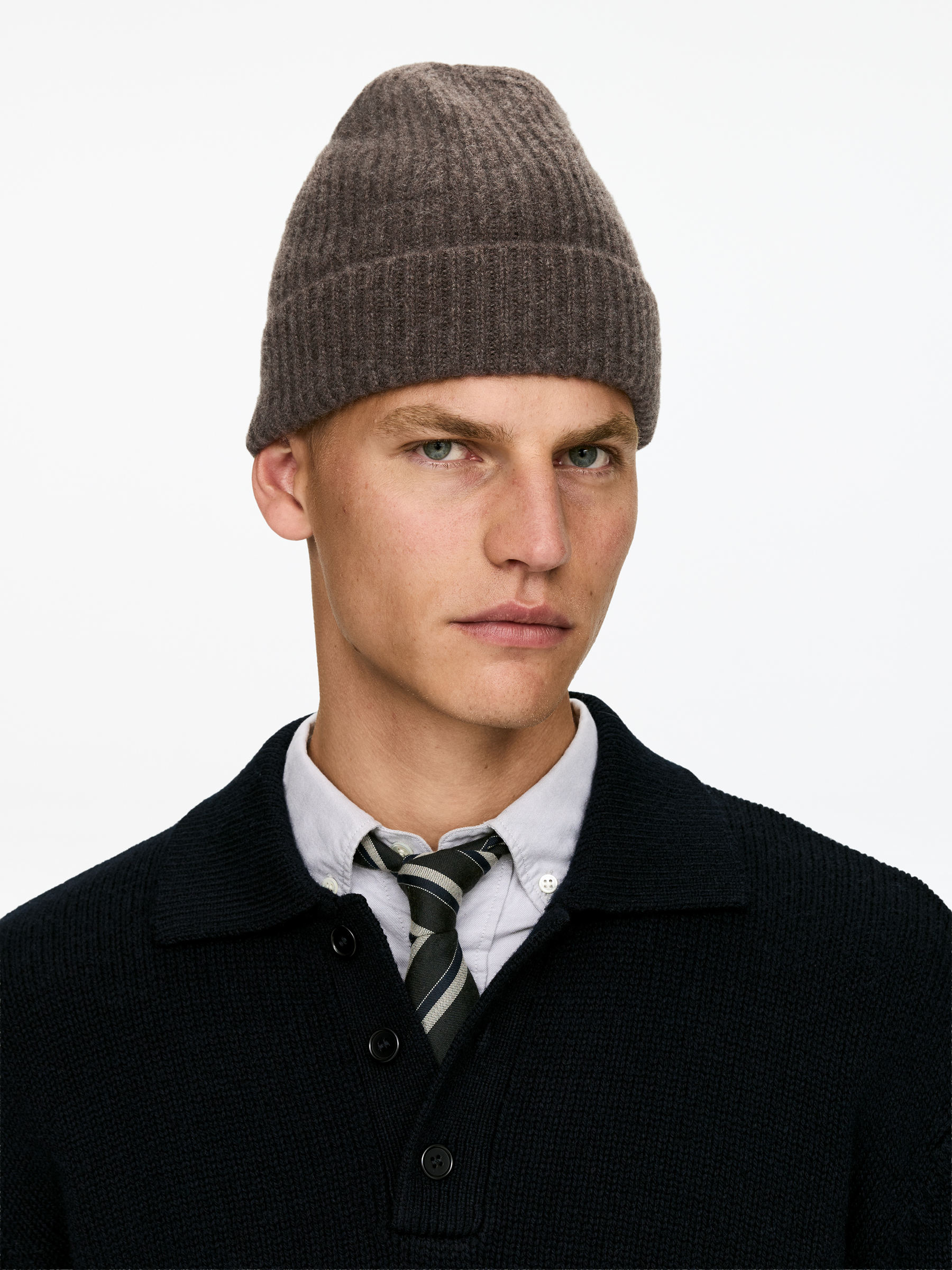Cashmere-Wool Beanie - Dark Brown - Men - StillMedia/Lookbook - 2