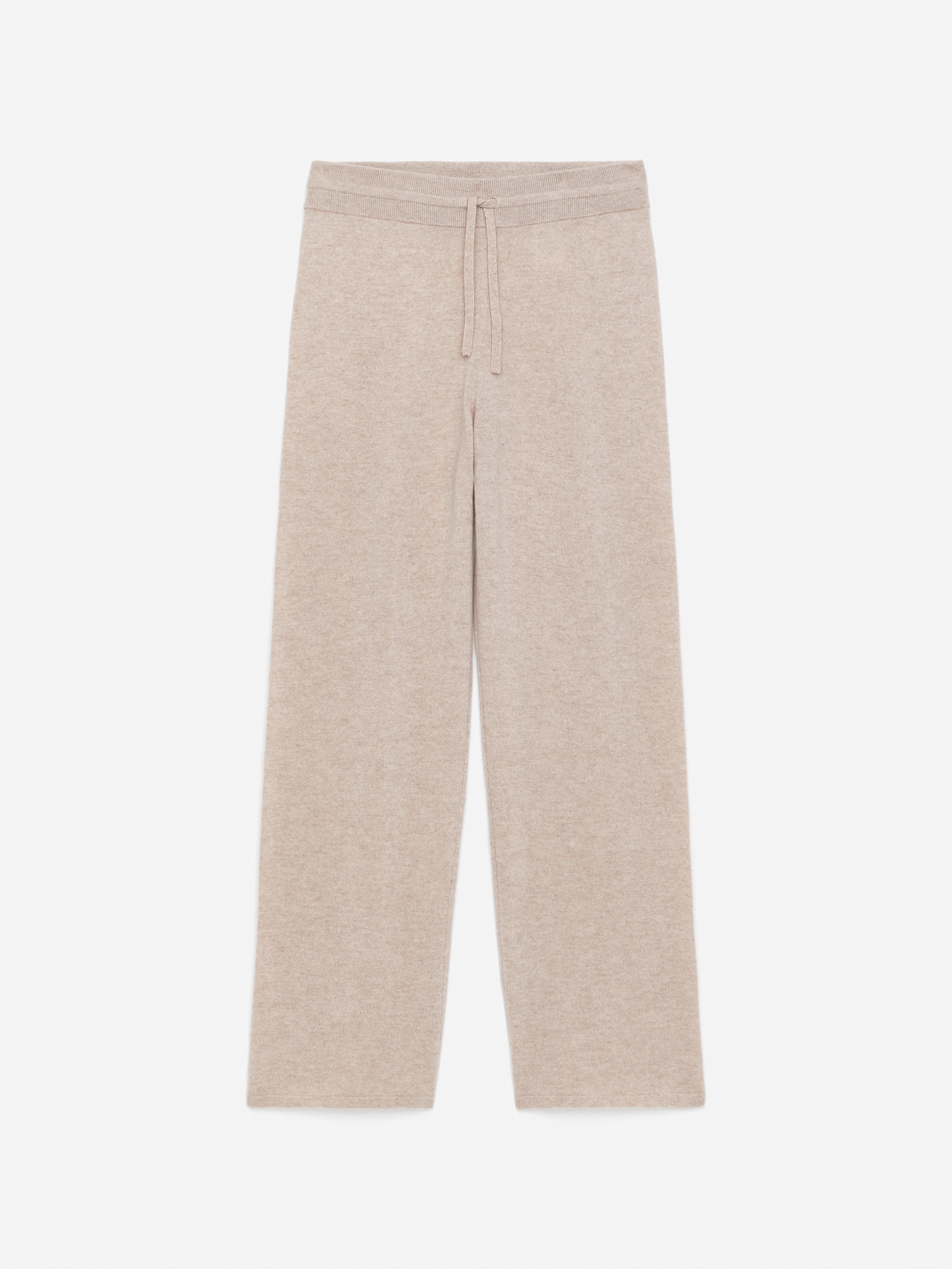 Pantalones de cachemir puro - Beige jaspeado/Gris oscuro