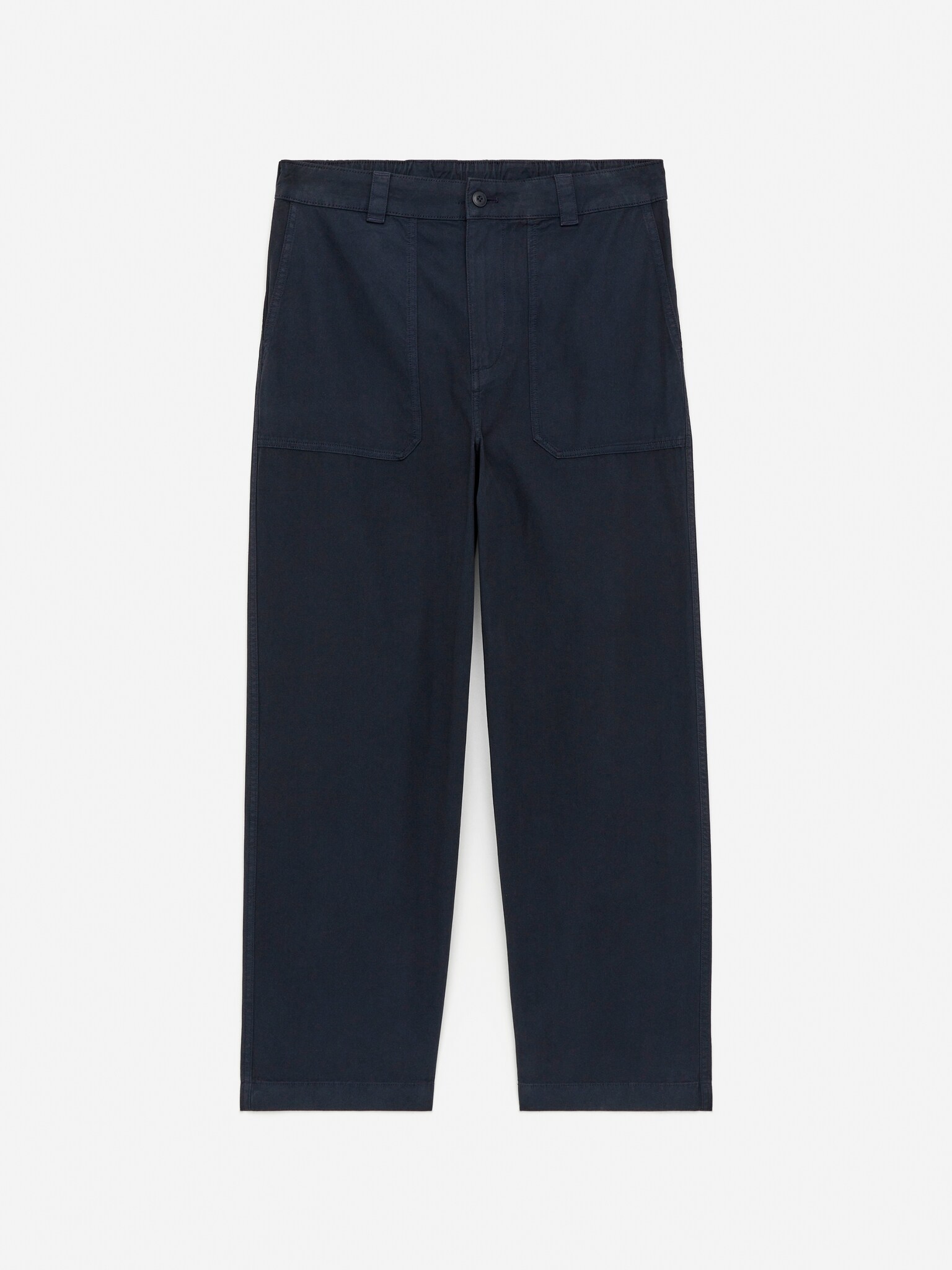 Pantalones funcionales de algodón - Azul oscuro/Beige