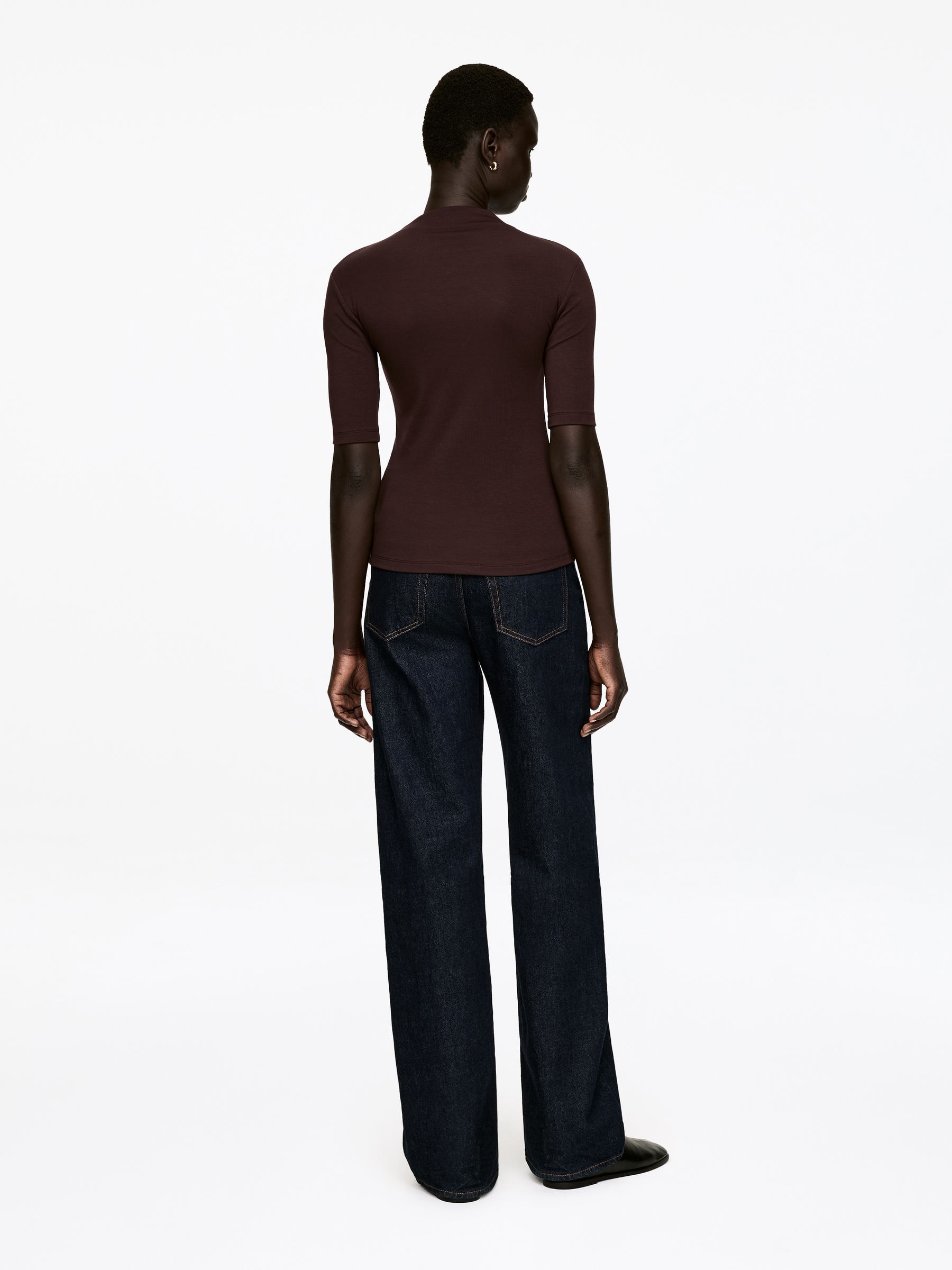 Maglia con collo a lupetto e lavorazione a coste - Marrone - Regular fit - Women - StillMedia/Lookbook - 5