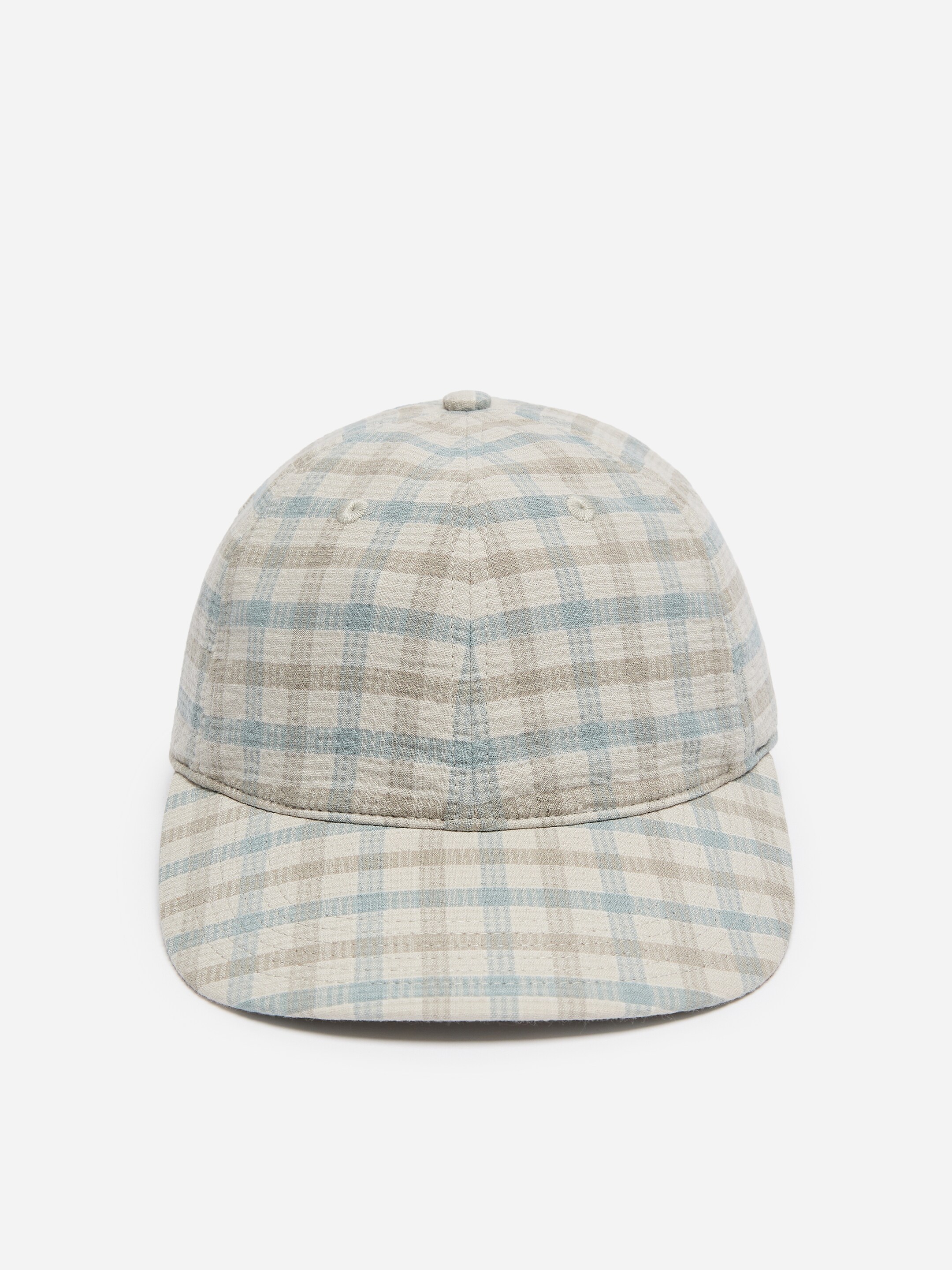 Seersucker Baseball Cap - Beige/Checked - Men - StillMedia/DescriptiveStillLife - 3