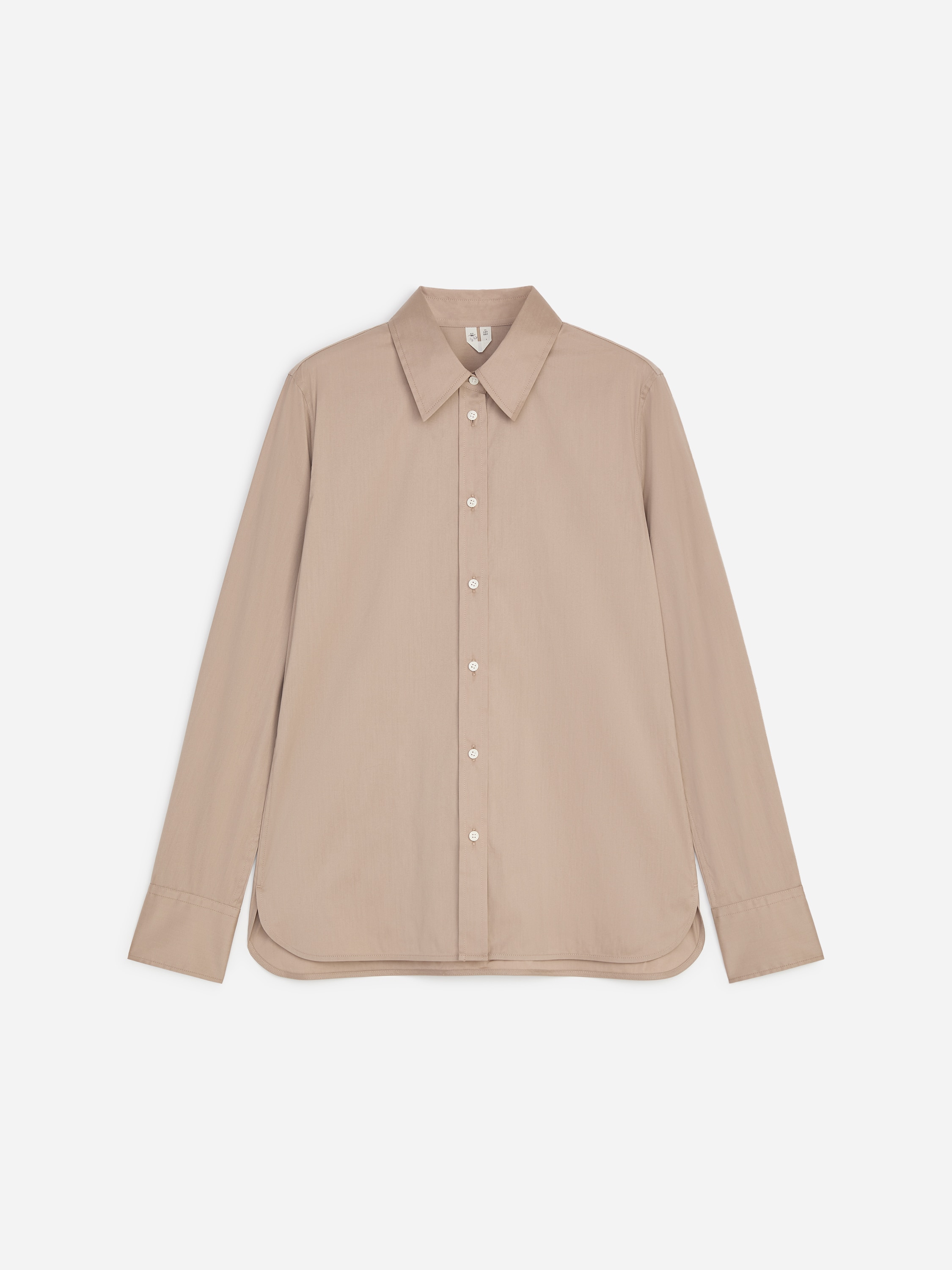 Slim Stretch Cotton Shirt - Beige/Black/White