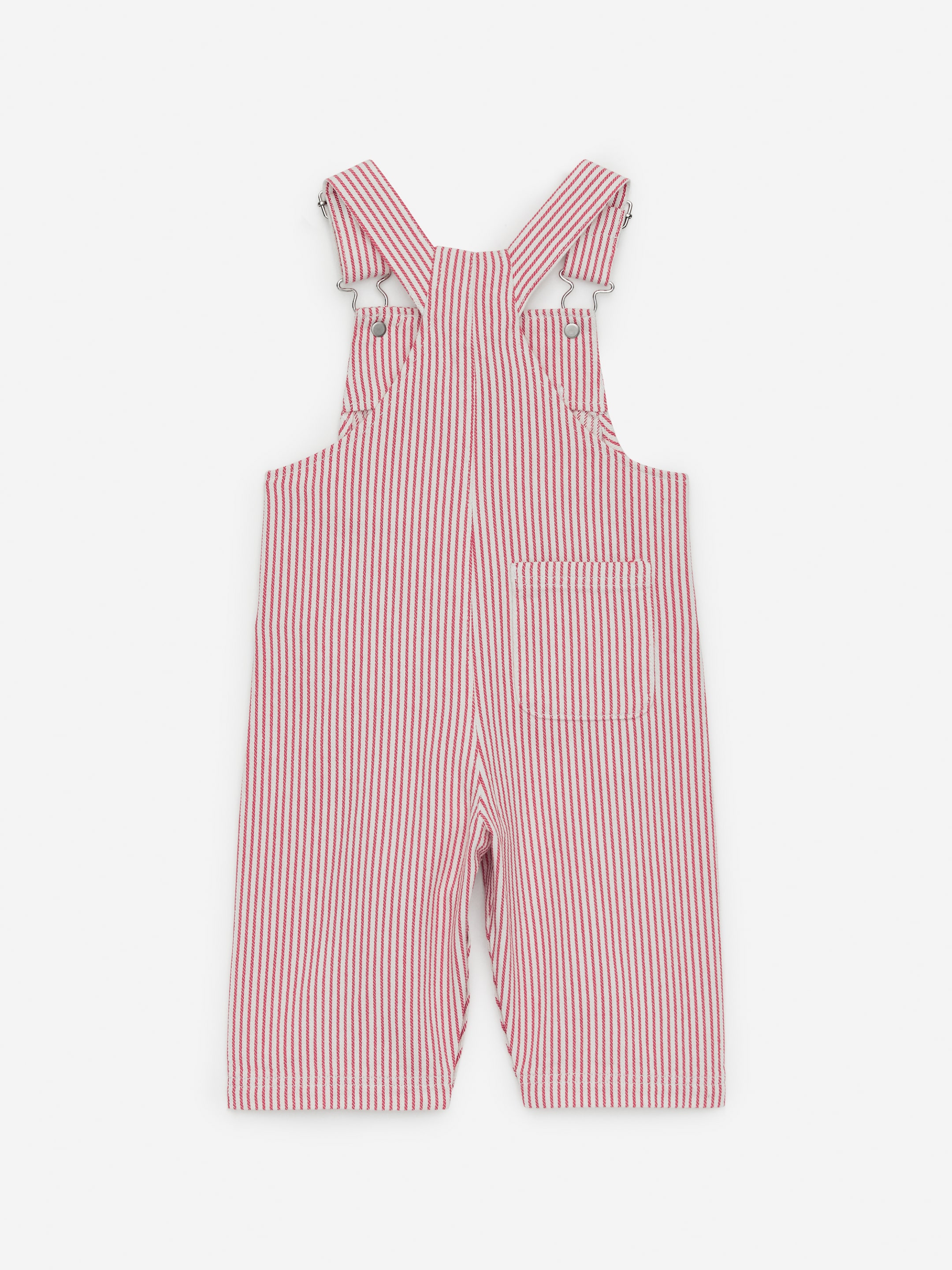 Visa större bild: Smalrandiga hängselbyxor - Röd/vit - BARN | H&M FI 2