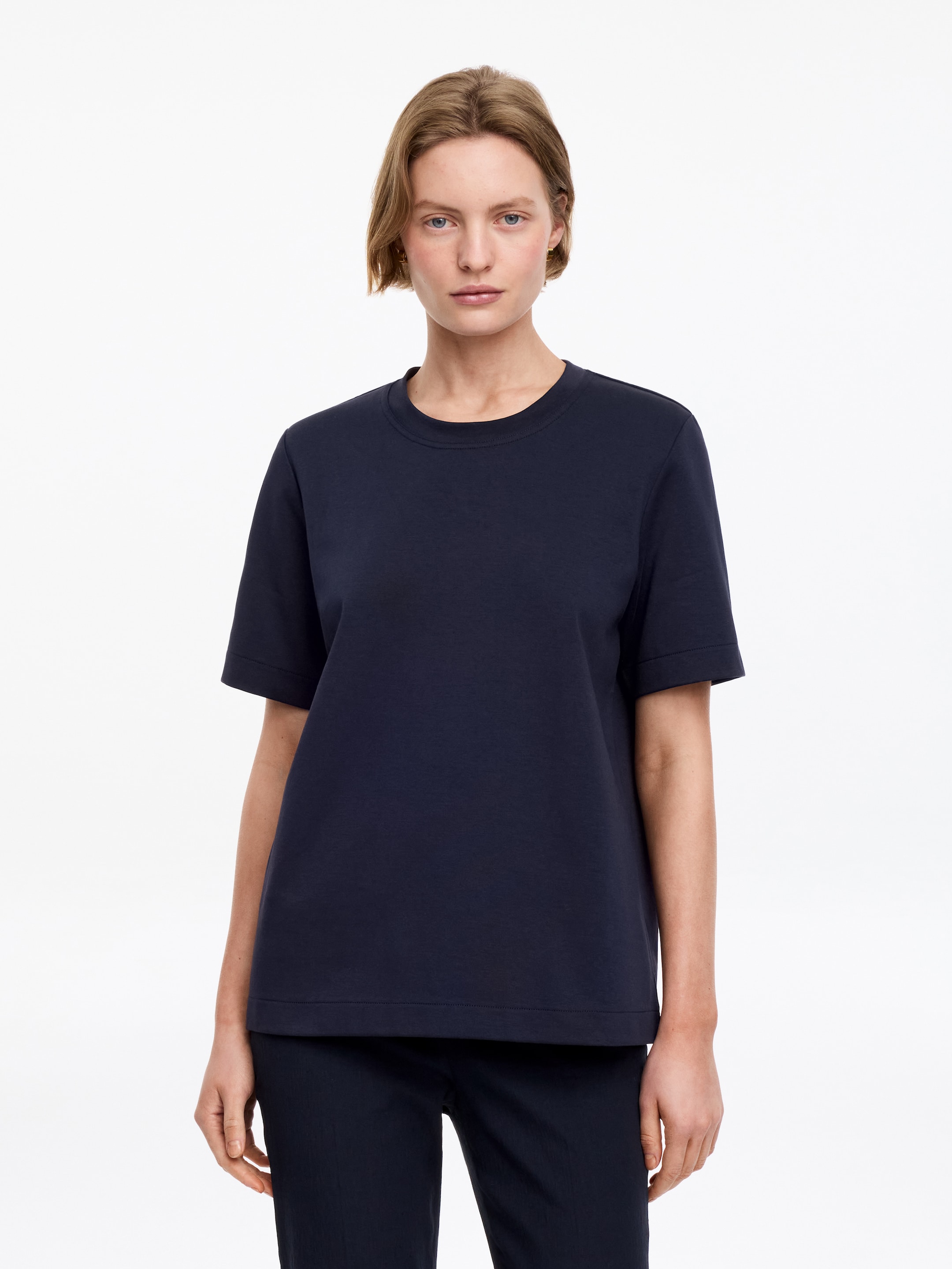T-shirt Signature dalla struttura definita-Blue-19807