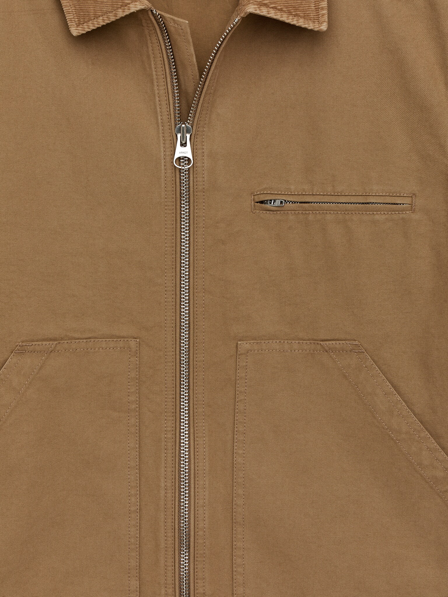 Veste en toile de coton - Beige/Bleu foncé - 2