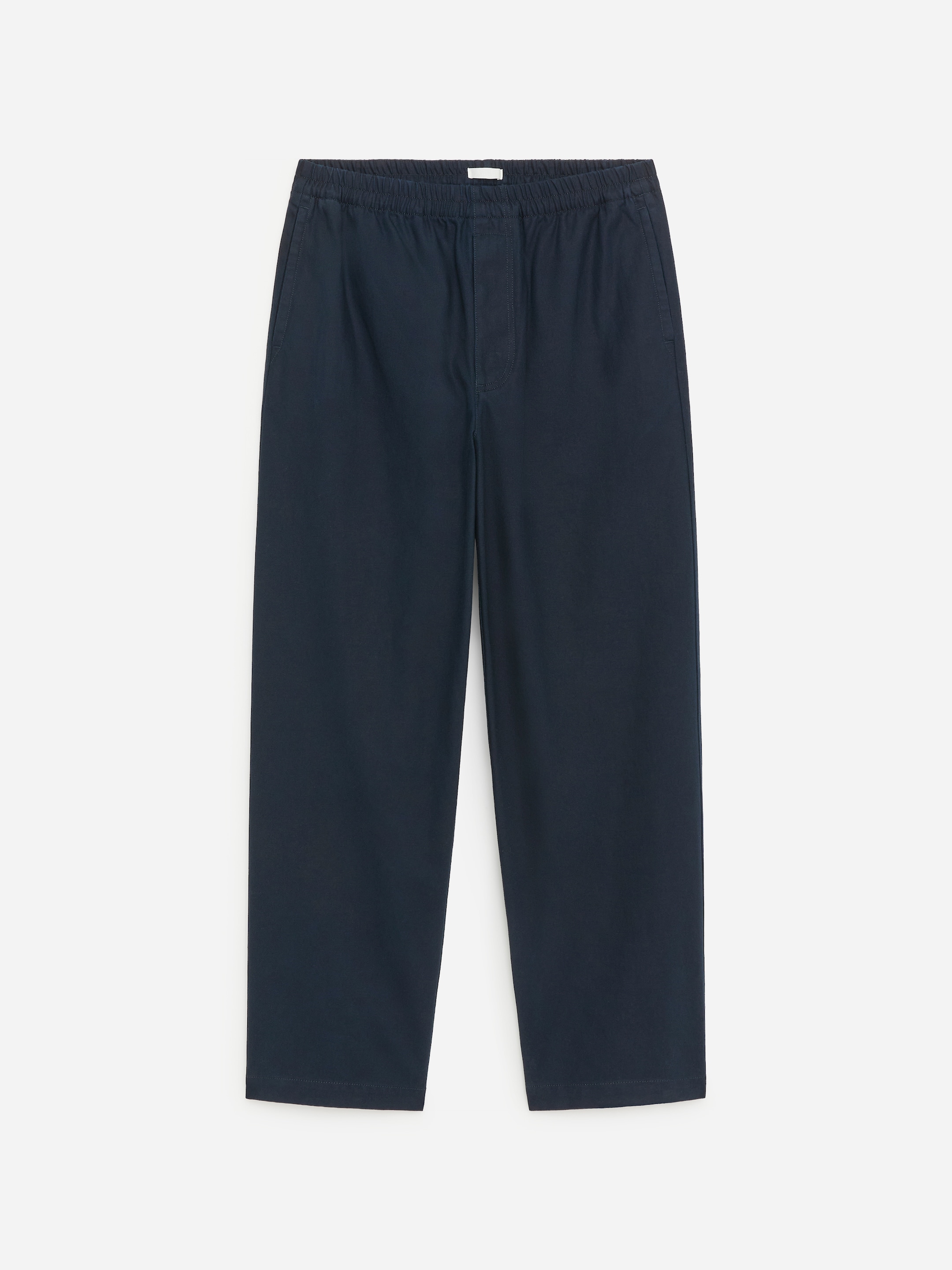 Loose Cotton Linen Trousers-#434E66-18948