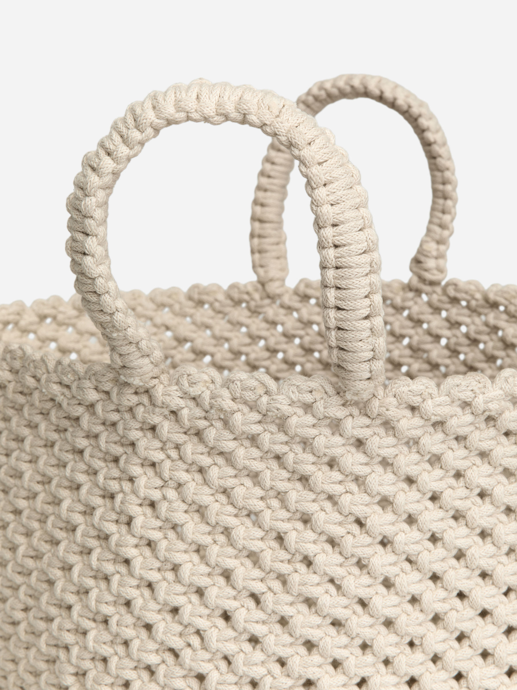 Aufbewahrungskorb aus Makramee - Cremeweiß - Haushaltswaren - StillMedia/DescriptiveDetail - 3