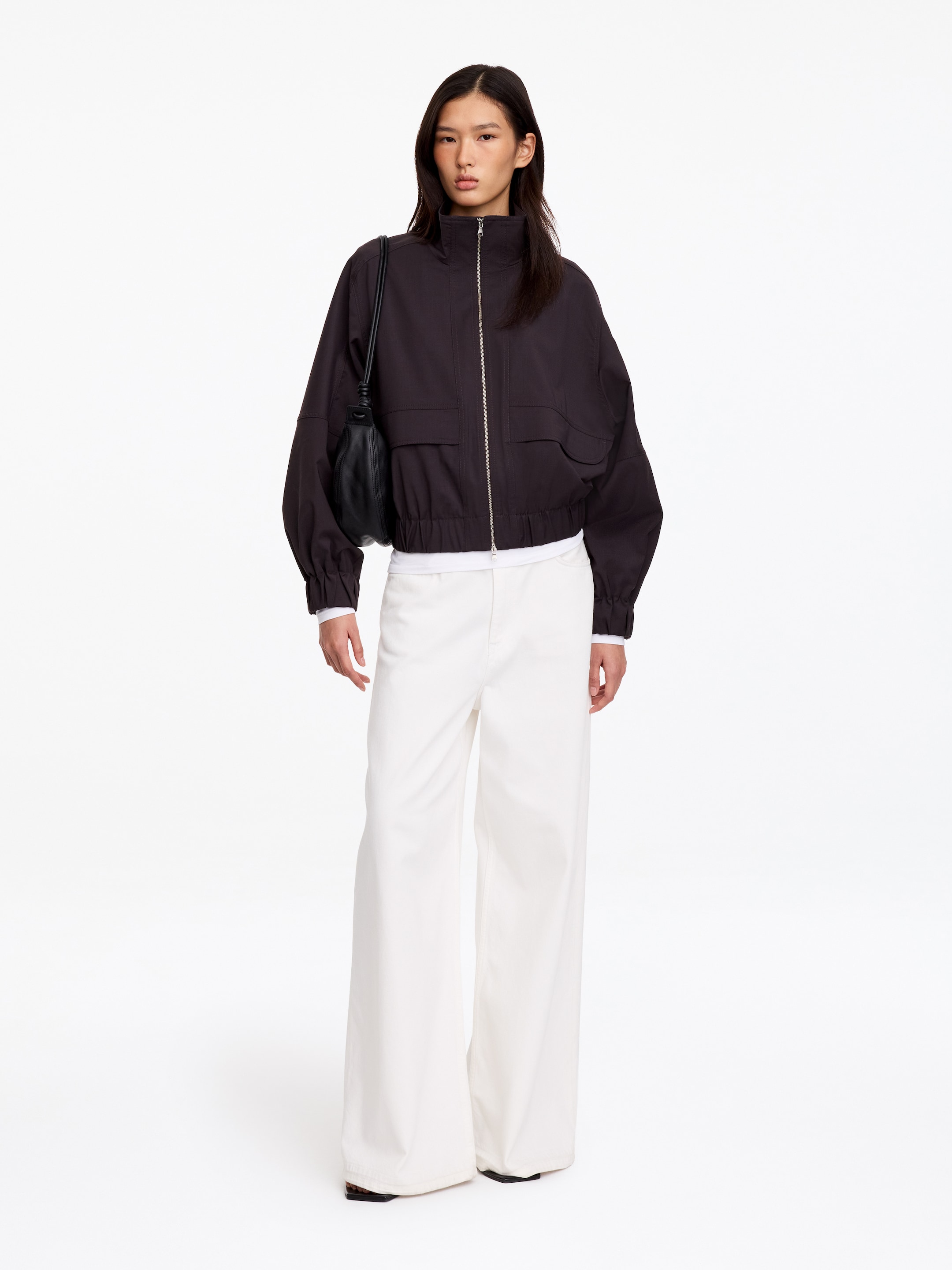 Giacca con cerniera - Marrone scuro - Oversize - women - StillMedia/Lookbook - 8
