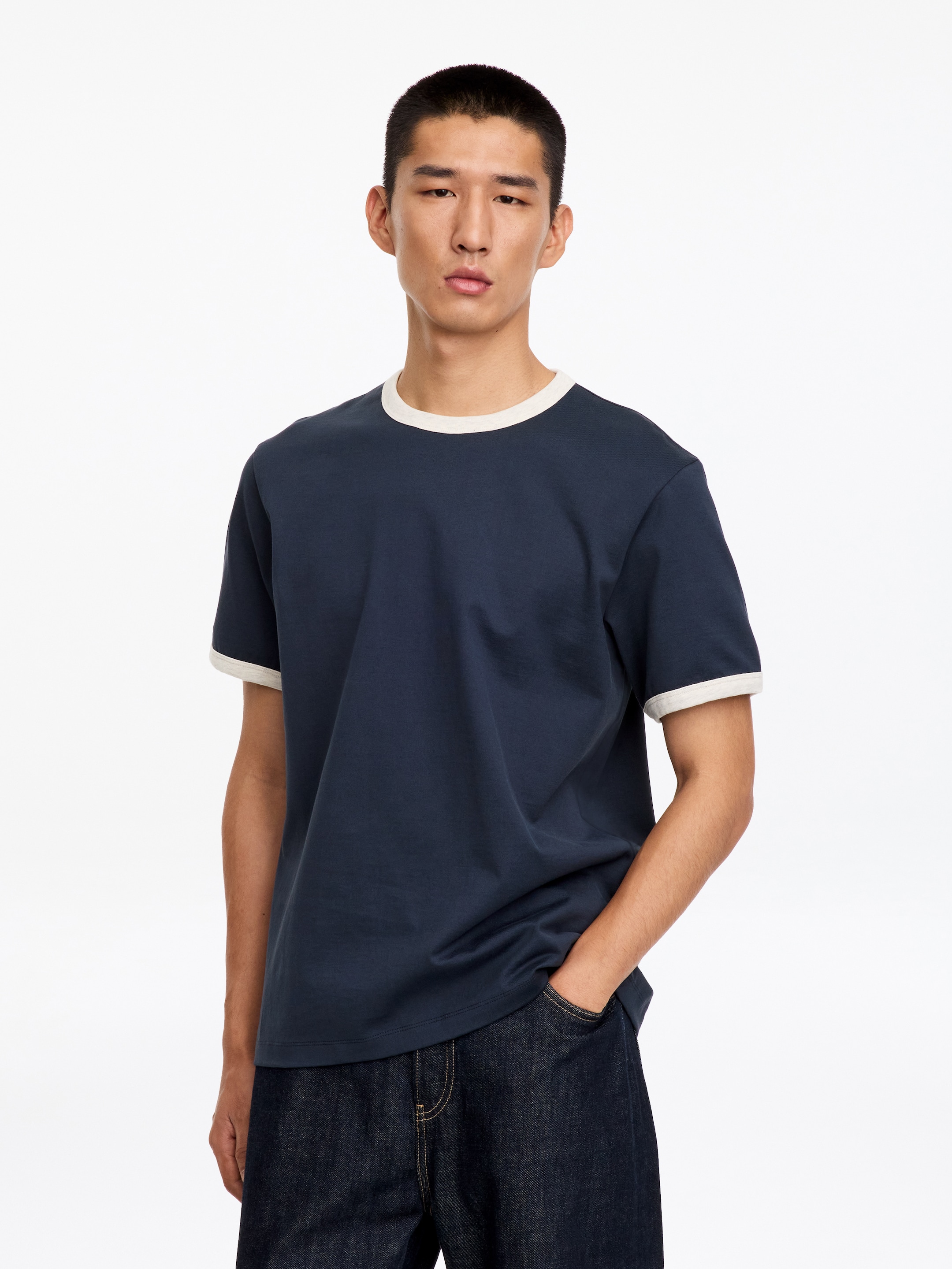 Camiseta entallada-Blue-20403