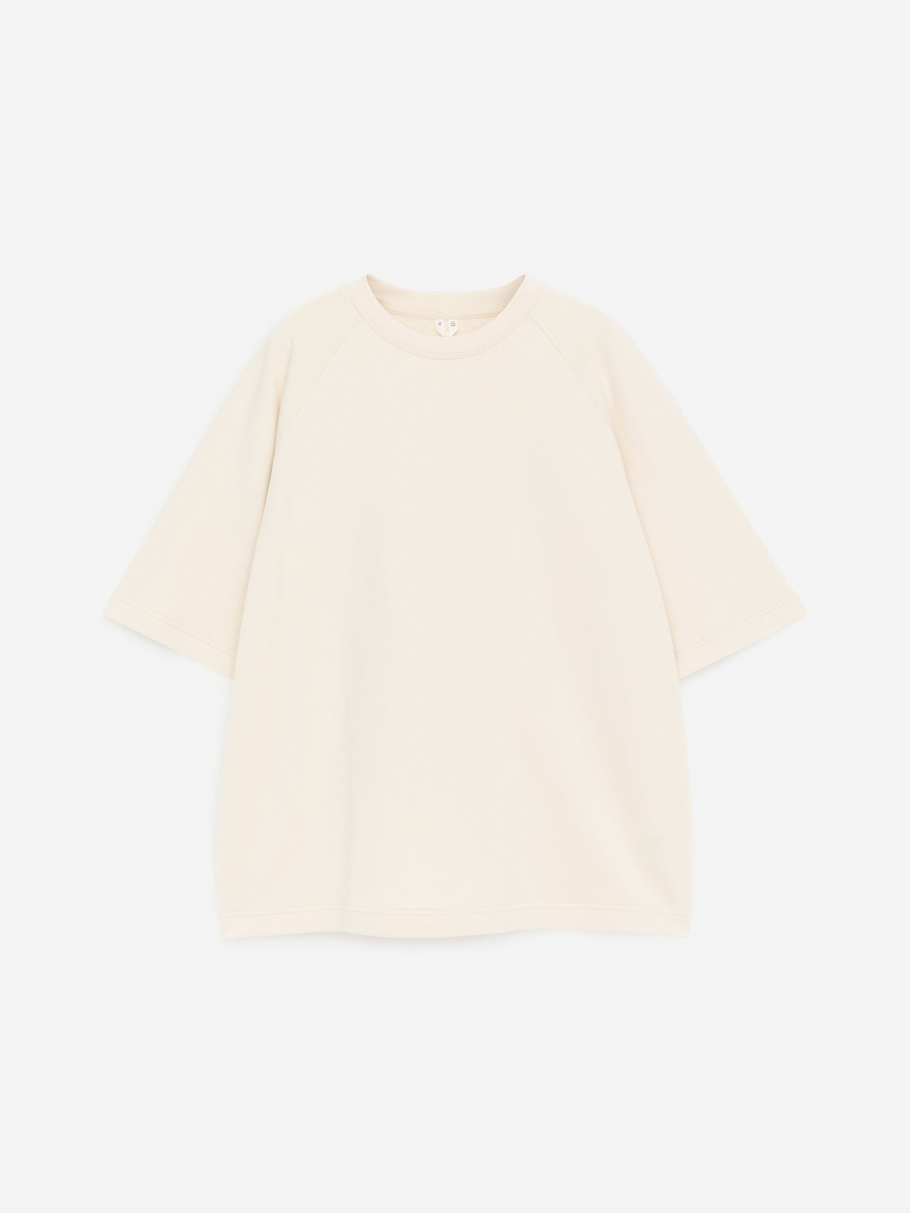 Short-Sleeve Sweatshirt - Beige - Oversized - Women - StillMedia/DescriptiveStillLife - 1