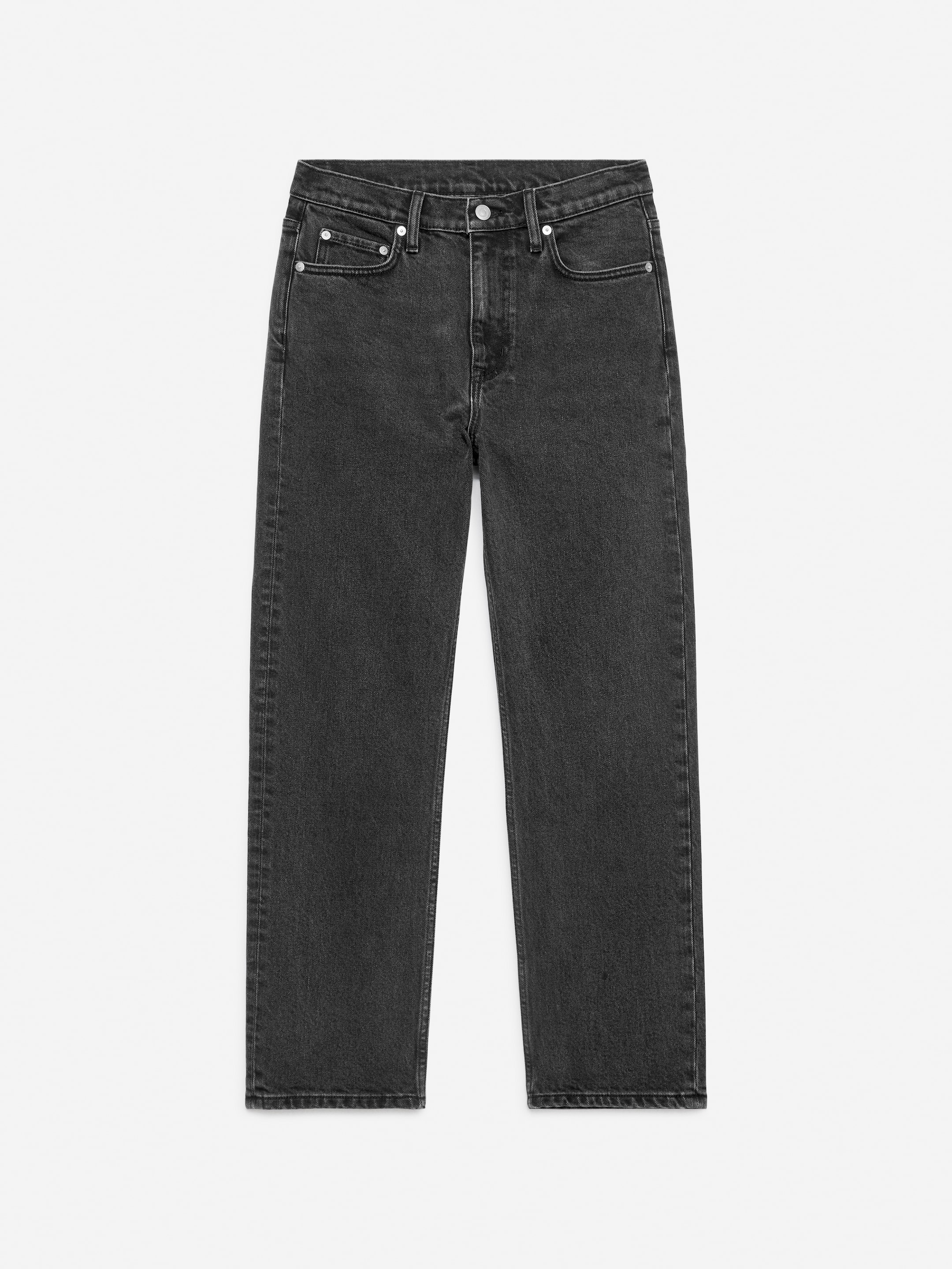 Zobacz większy obraz: Jeansy slim JADE CROPPED - Sprany czarny - ONA | H&M PL 1