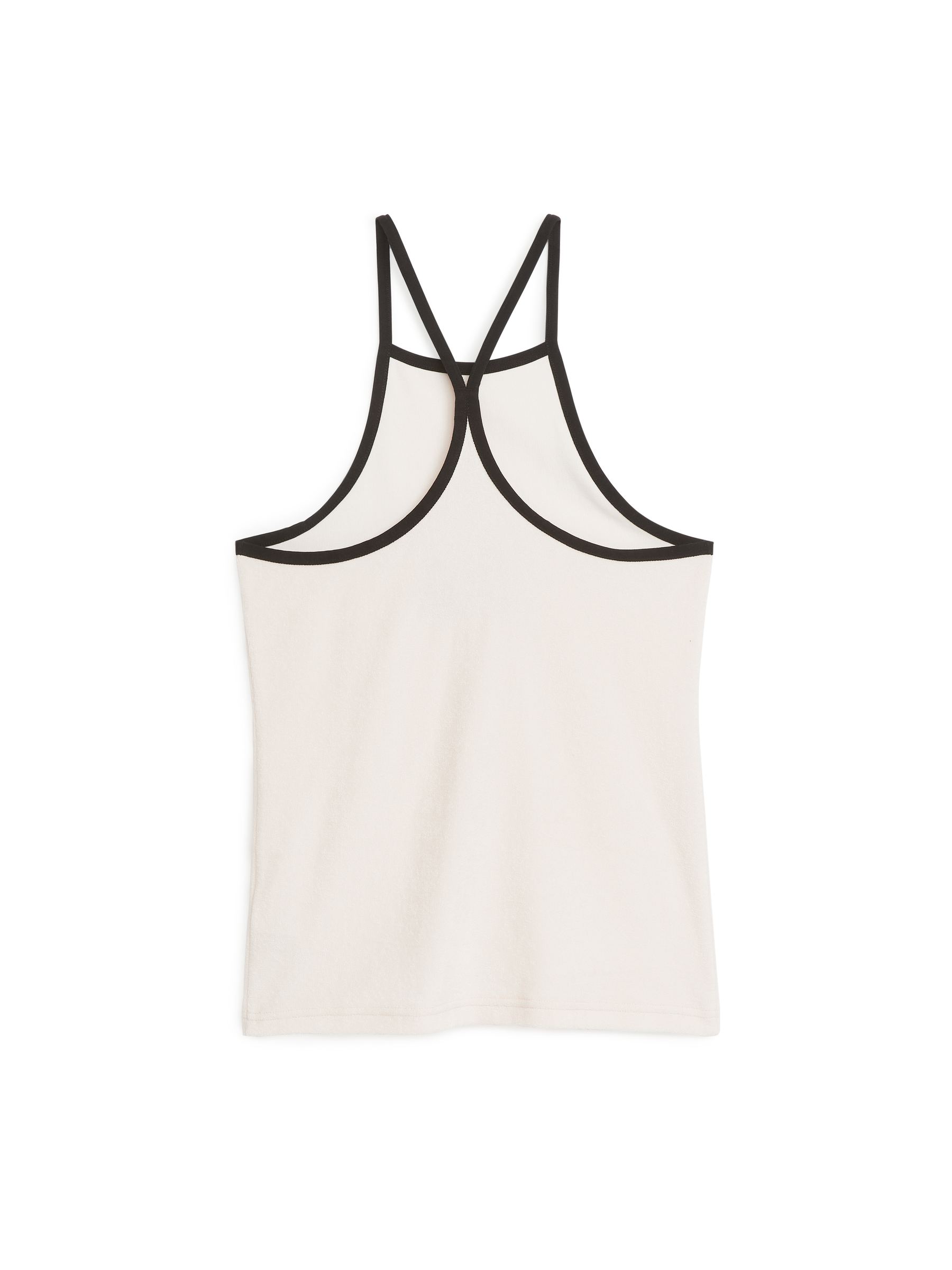 Camiseta sin mangas en tejido toalla de algodón - Blanco roto/Negro - Corte estándar - Women - StillMedia/DescriptiveStillLife - 2