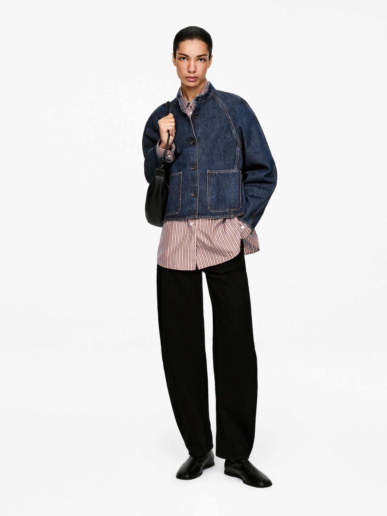 Denim overshirt - Donkerblauw - 1