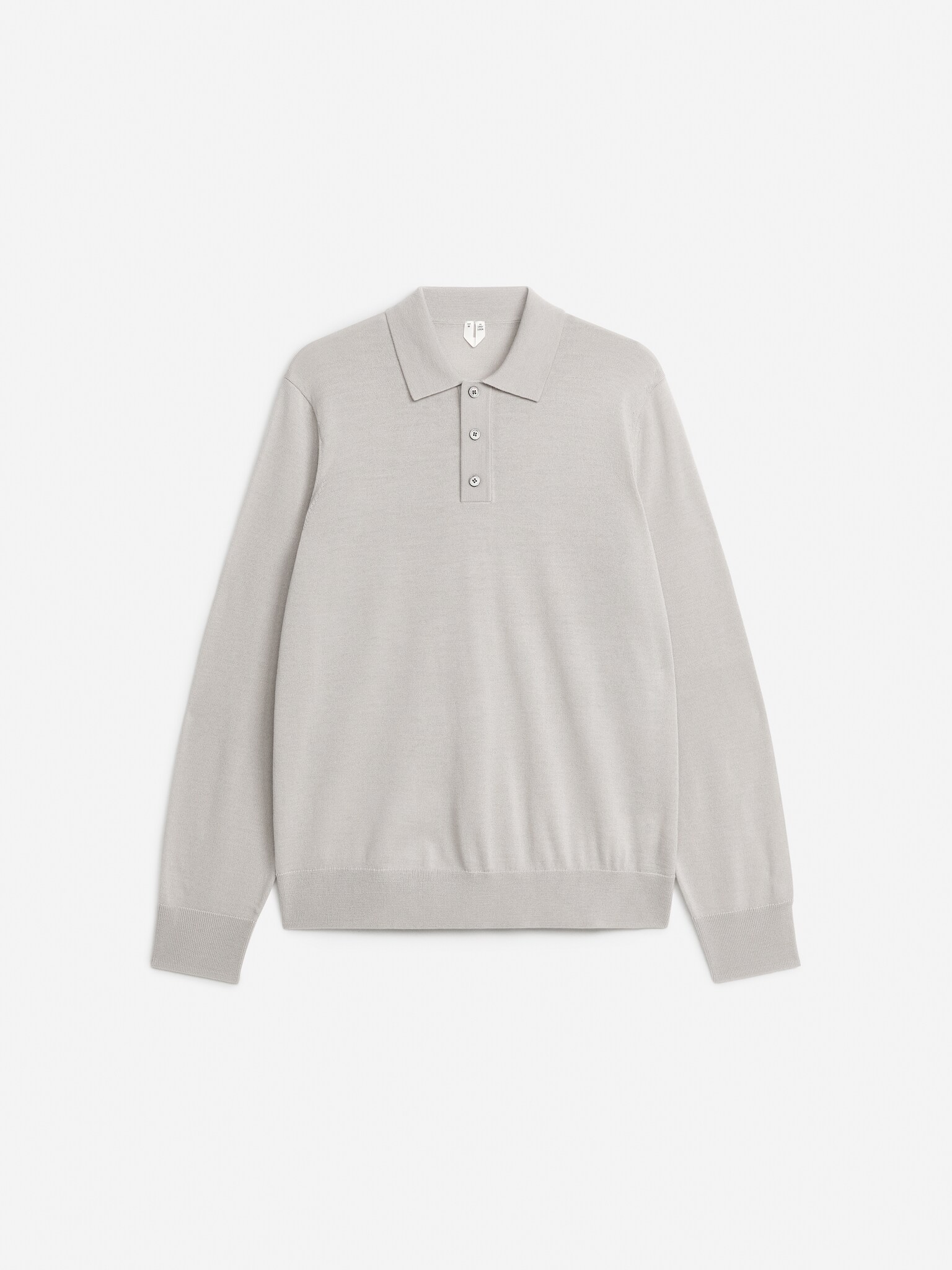 Jersey tipo polo de lana merino - Topo claro/Azul oscuro/Negro/Marrón oscuro/Gris jaspeado/Verde oscuro