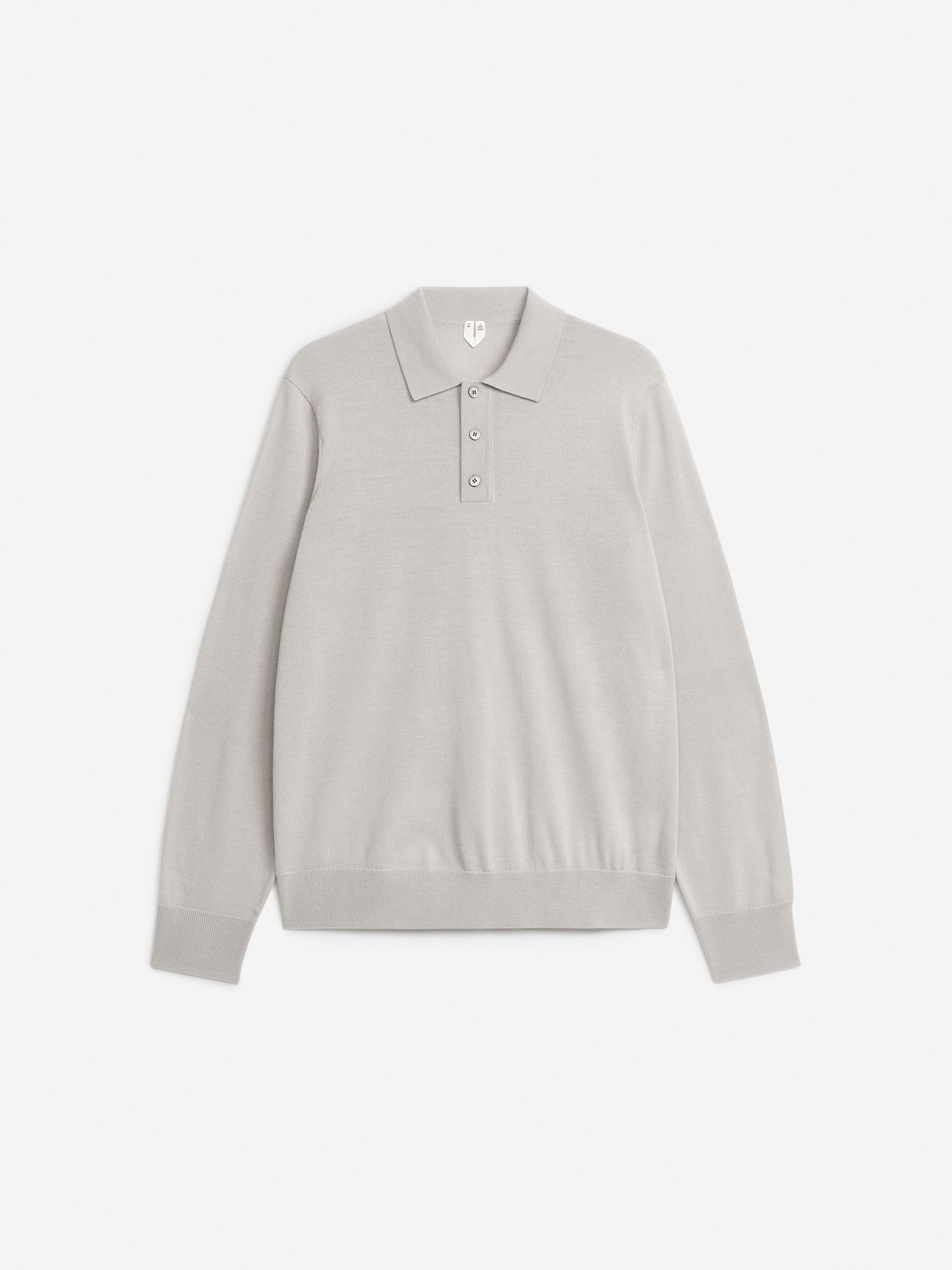 Polo en laine mérinos - Taupe clair/Vert foncé/Bleu foncé/Marron foncé/Gris chiné/Noir/Gris foncé