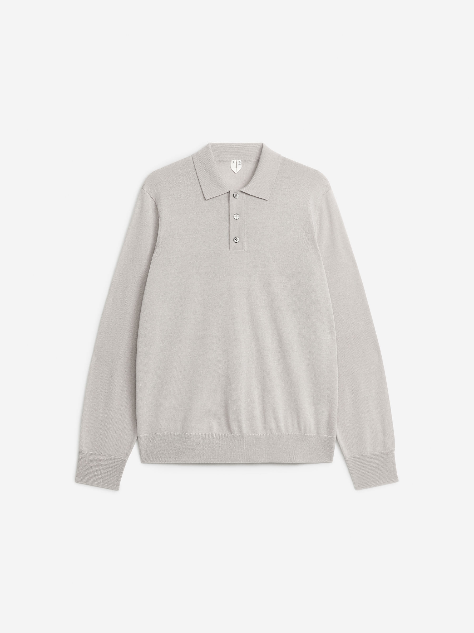 Merino Polo Jumper-#B9B1AA-9662